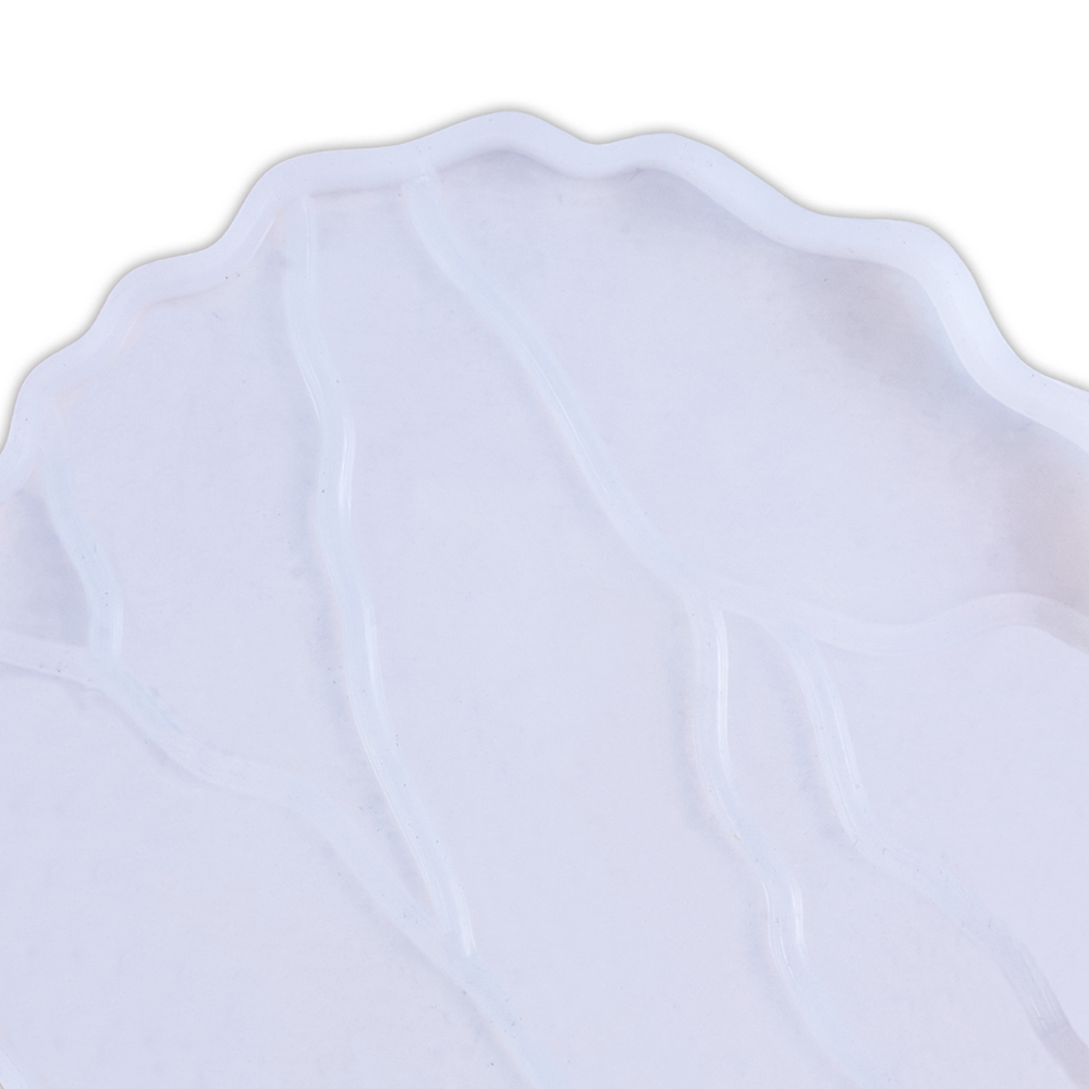 Silicone Coaster Mould - Round Cracked Pattern - 4.75 Inch D-7.87mm