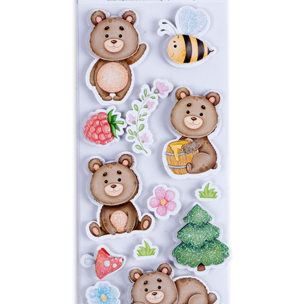 Handmade Stickers Bear Buzz 13pc