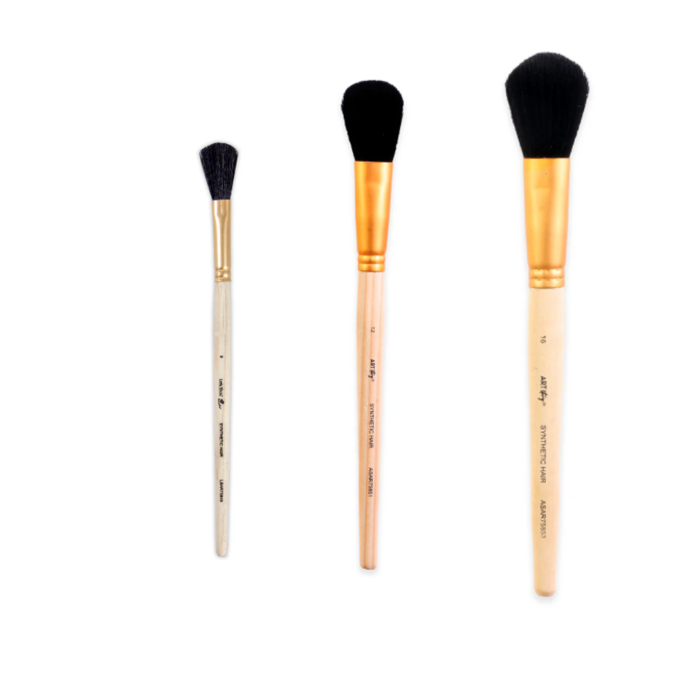 MOP Brush Synthetic Hair Size 8 12 16 Set of 3 pc