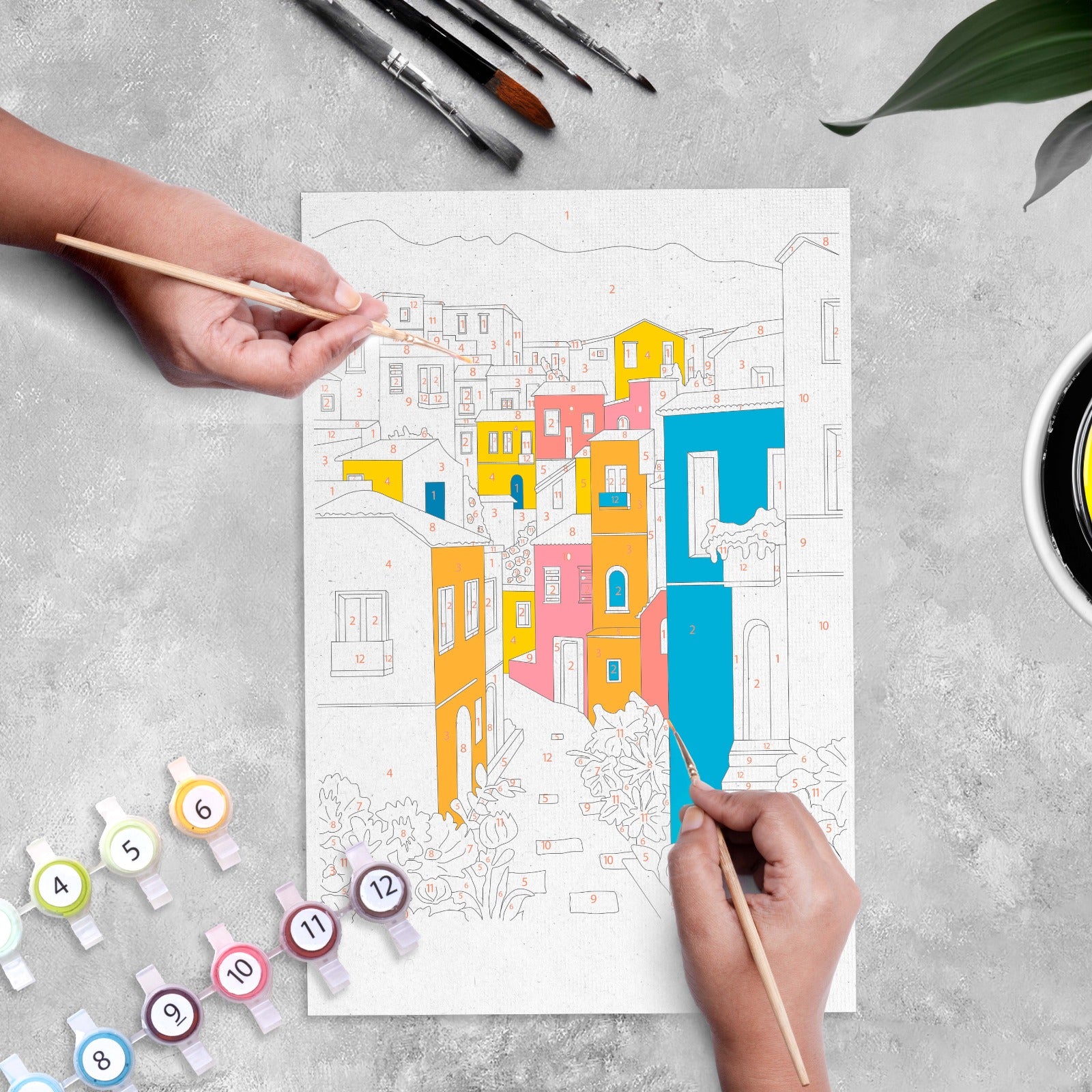 Paint By Numbers - Town Walk | DIY Kit for Creative Learning