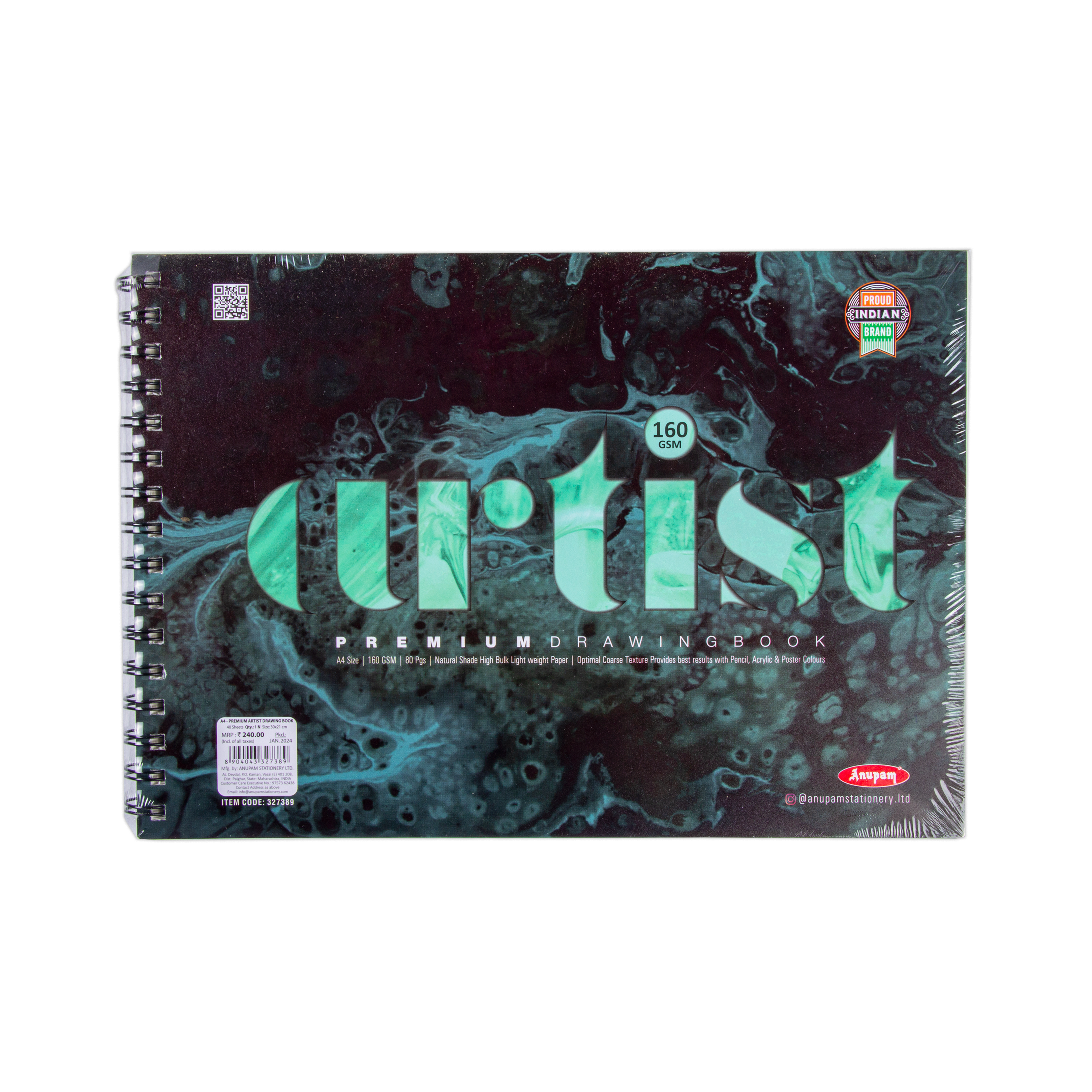 Premium Artist Drawing Book A4 160Gsm 80Sheets
