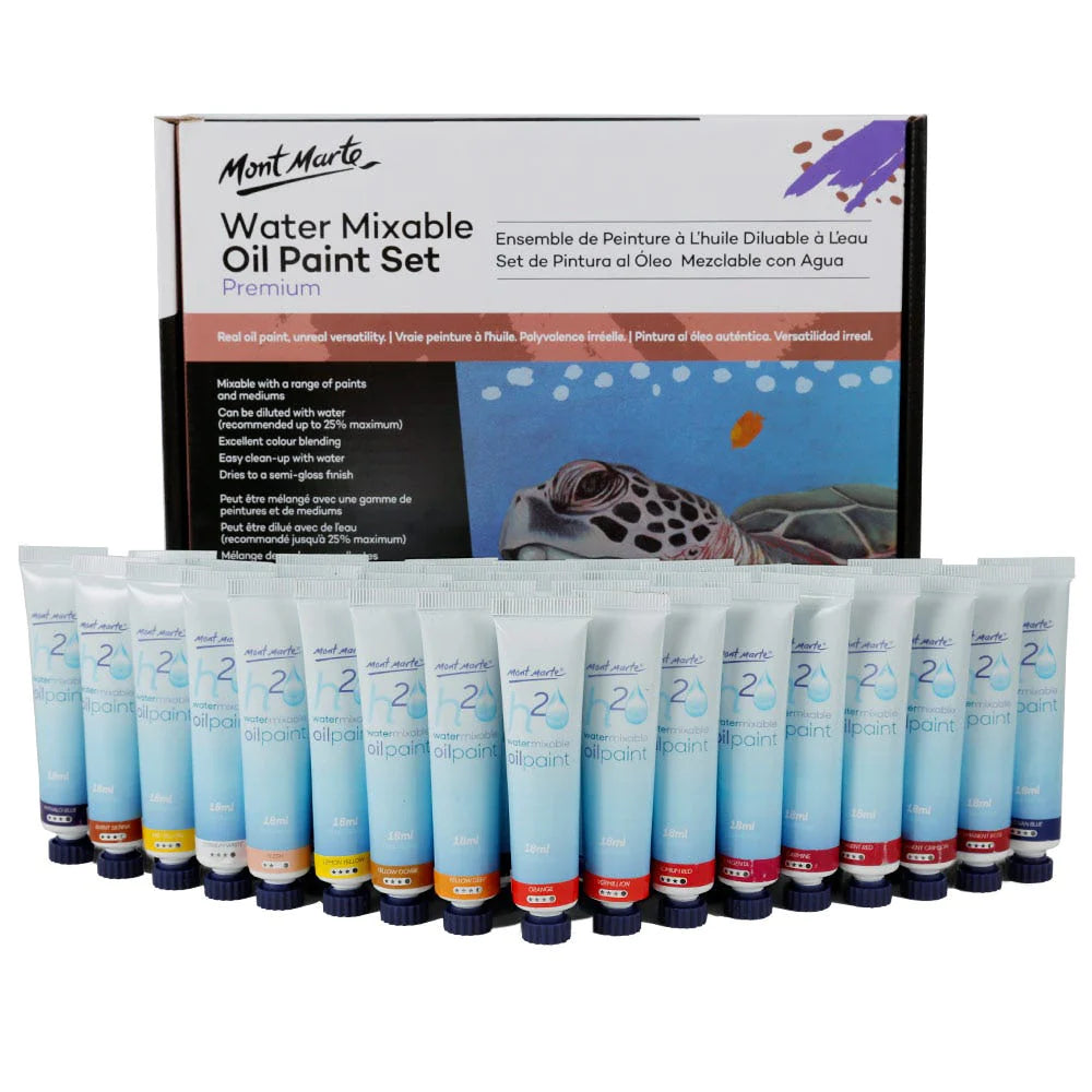 Mont Marte Premium Water Mixable Oil Paint Set 36Pc X 18ml