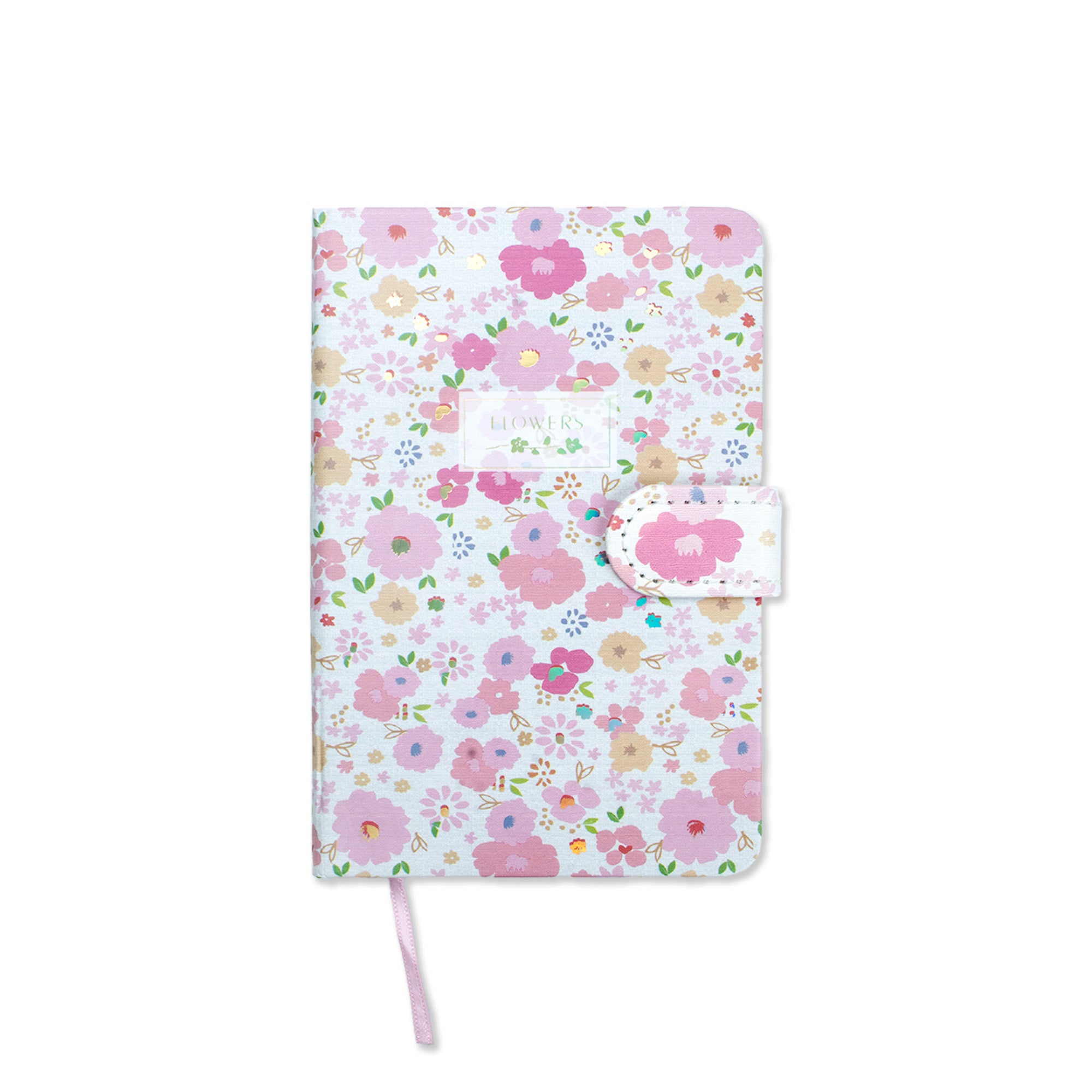 Softbound Ruled Notebook with Magnetic Closure Starry Blossom Bright A5 160Pages 1Book