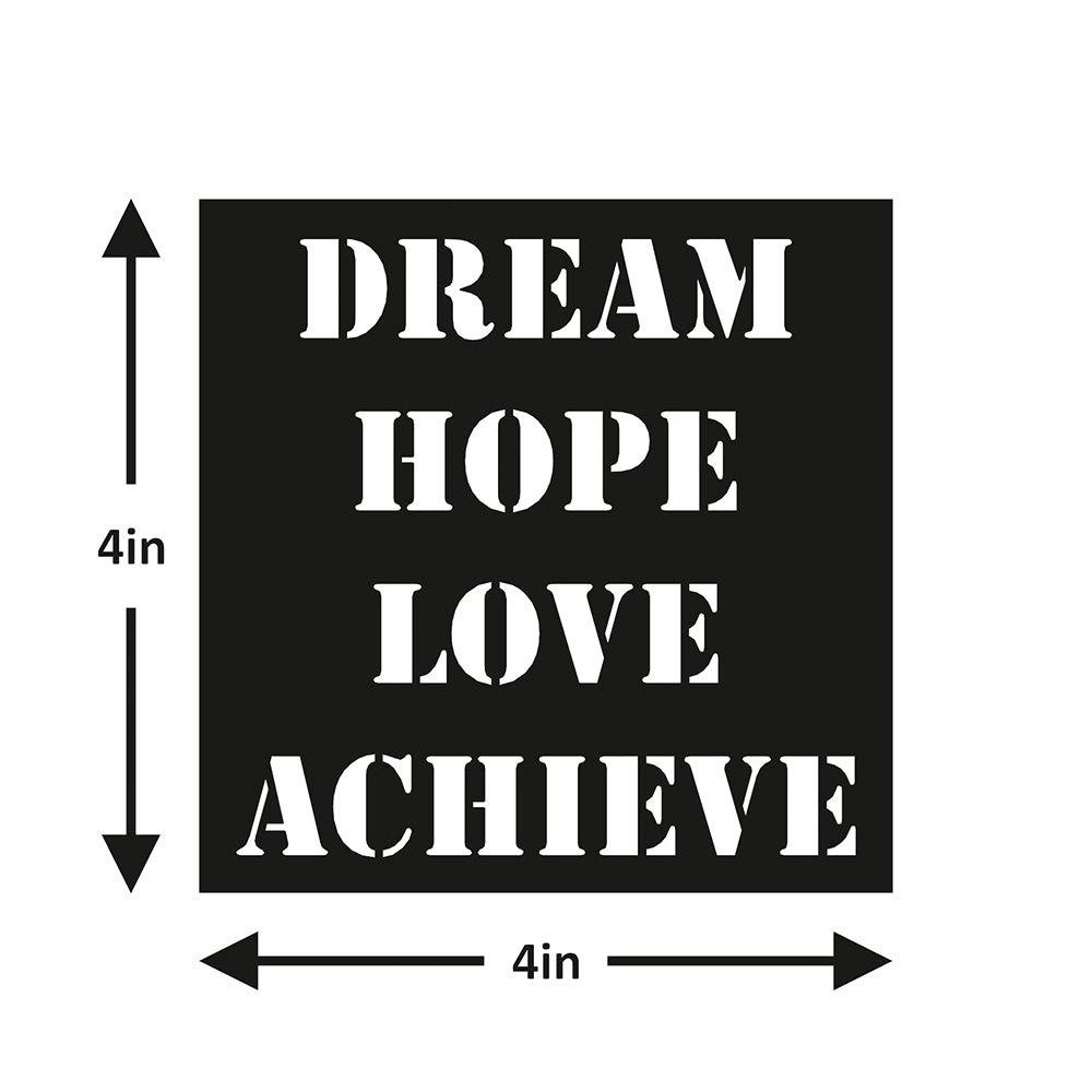Stencil Dream And Achieve 4X4Inch 1Pc Lb