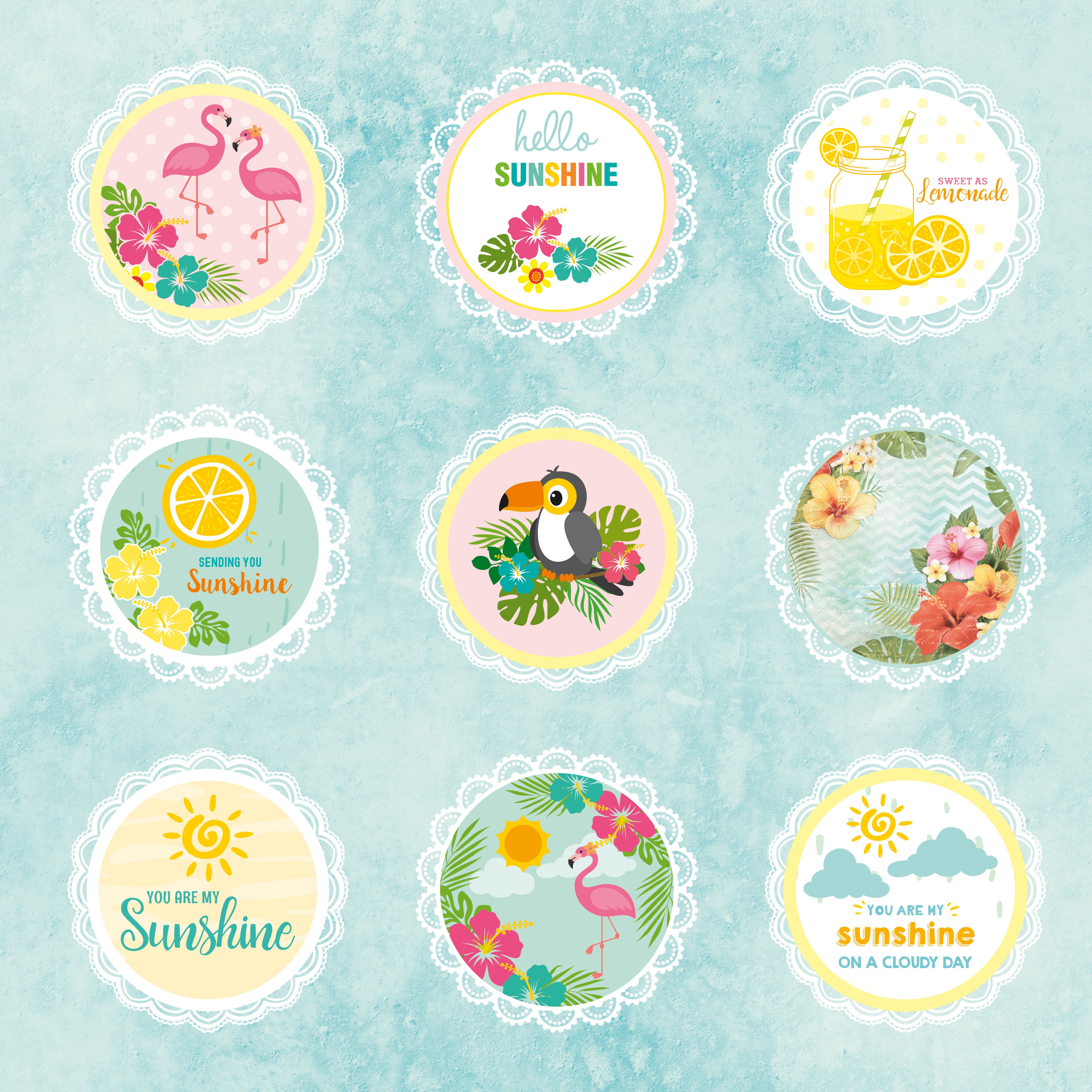 Paper Pack 12In X 12In Sunshine And Lemonade 12Sheets 250Gsm