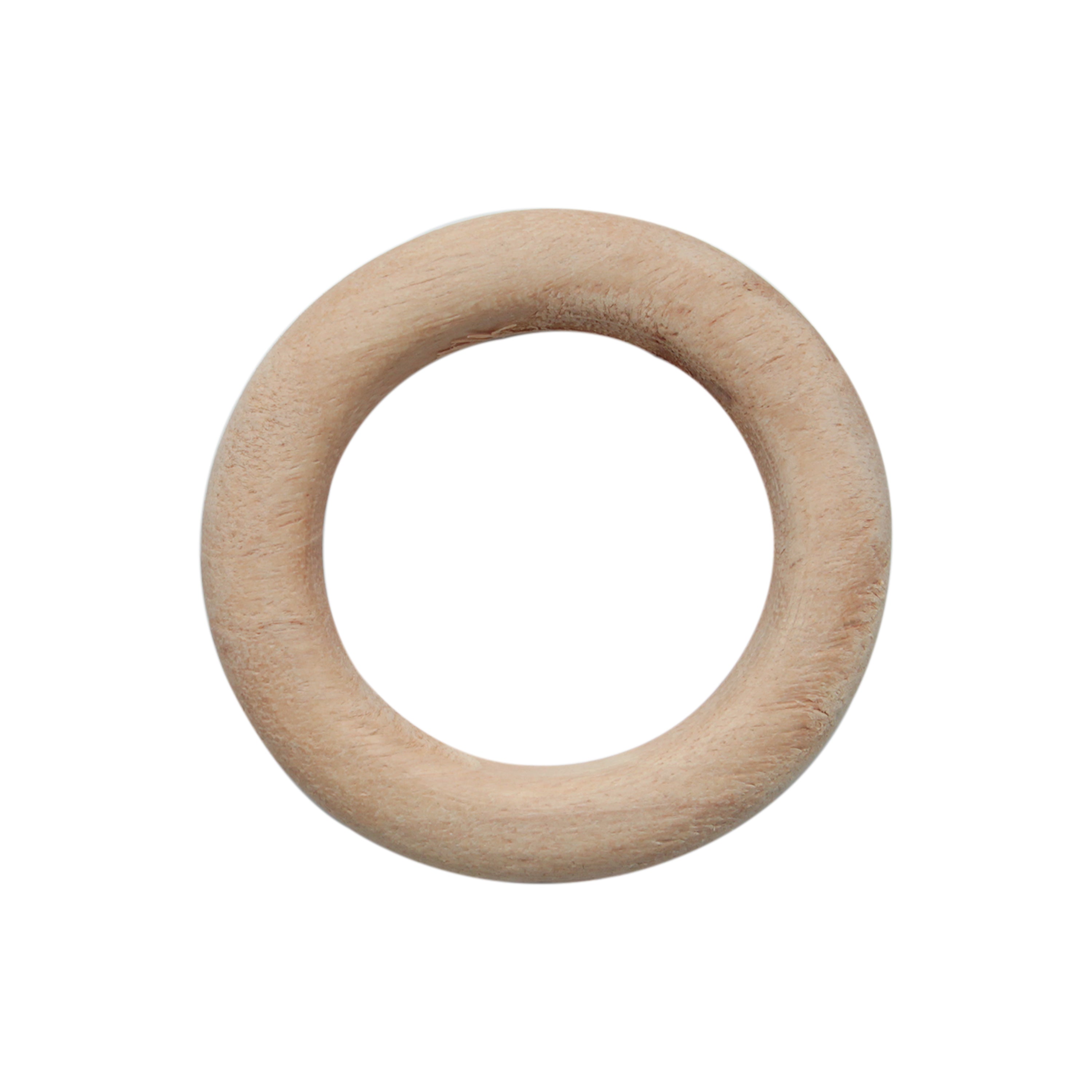 Wooden Rings 2Inch Dia Natural 10Pcs