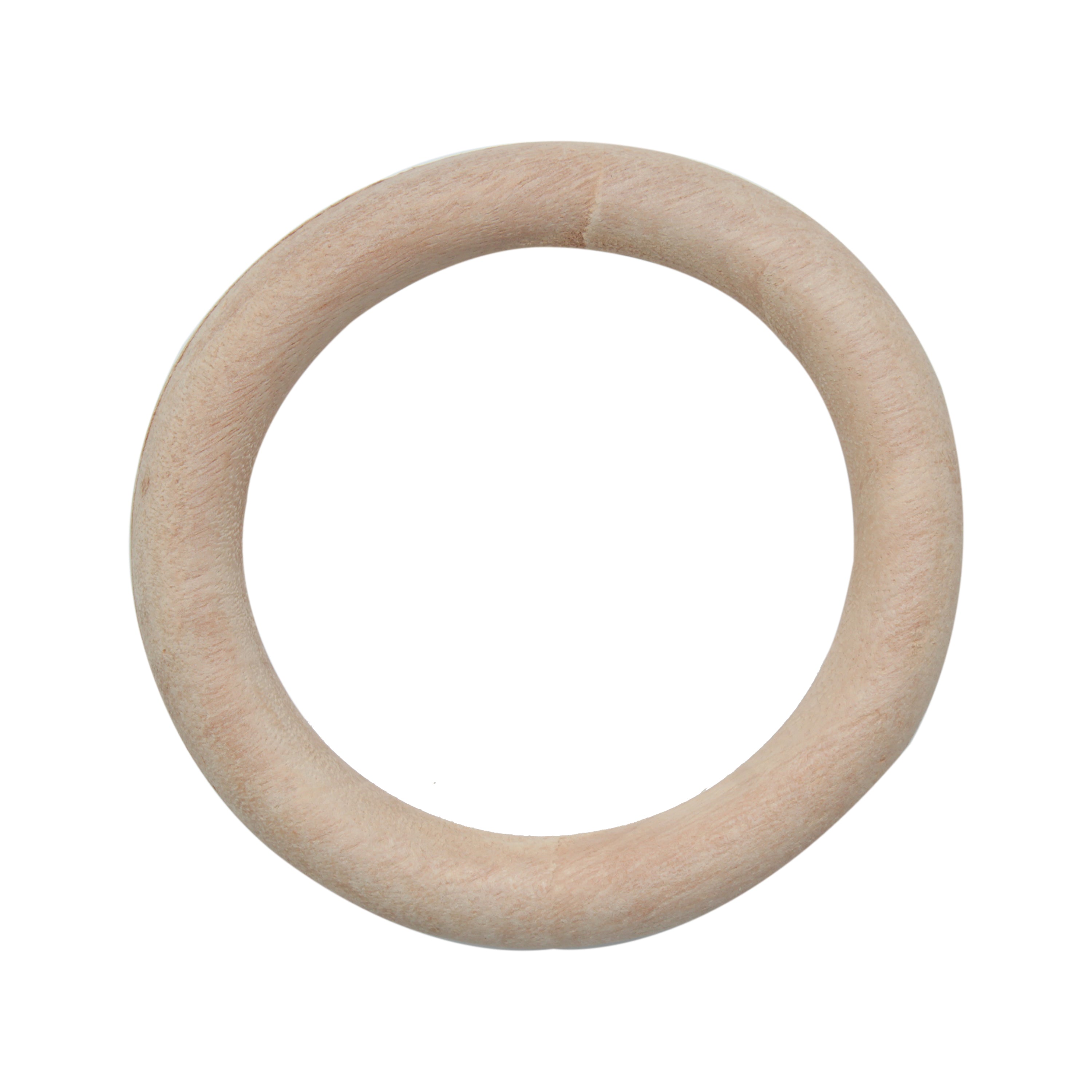 Wooden Rings 3.5Inch Dia Natural 5Pcs