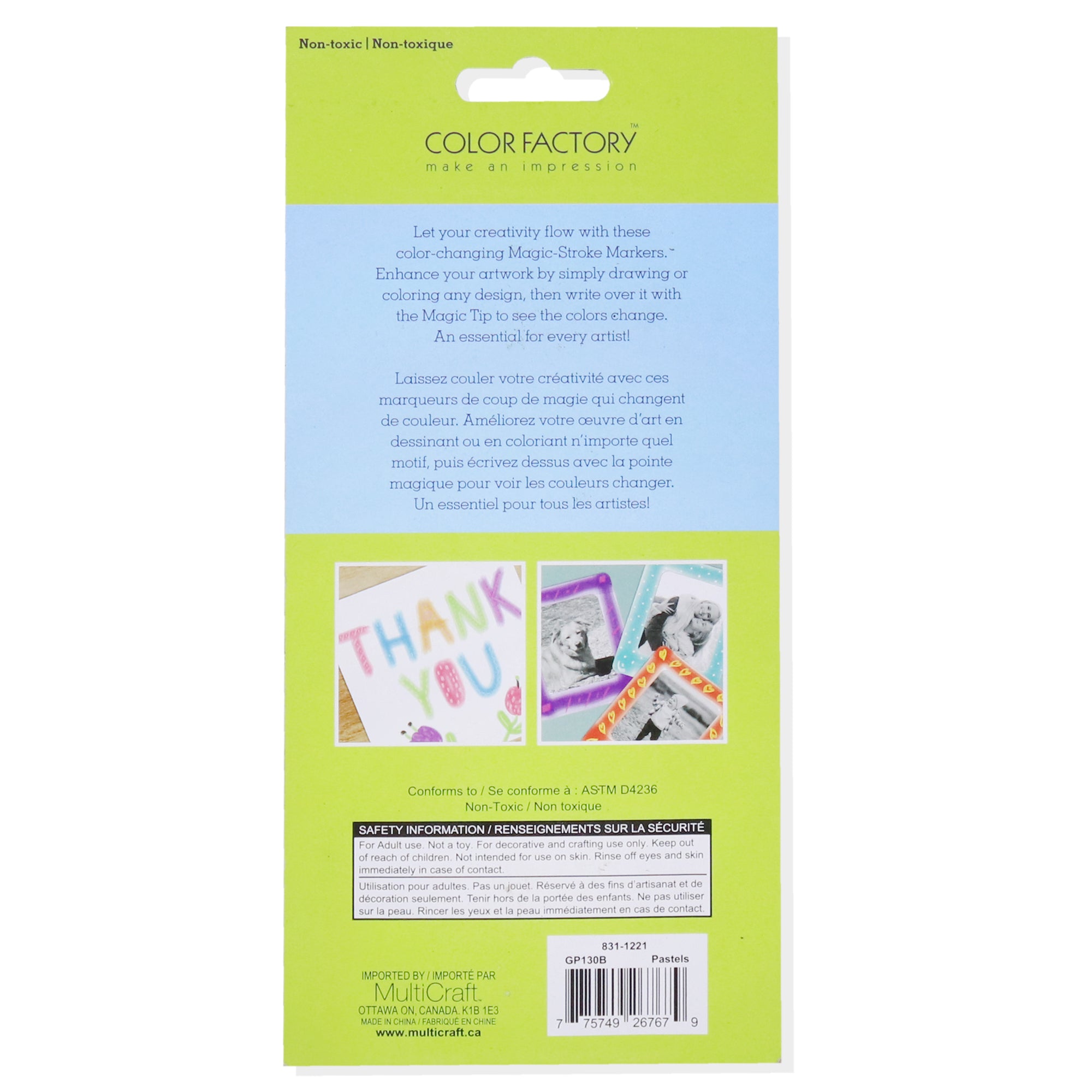 Dual-Tip Magic-Stroke Markers Asst Pastels 4Pc Blistter Mc
