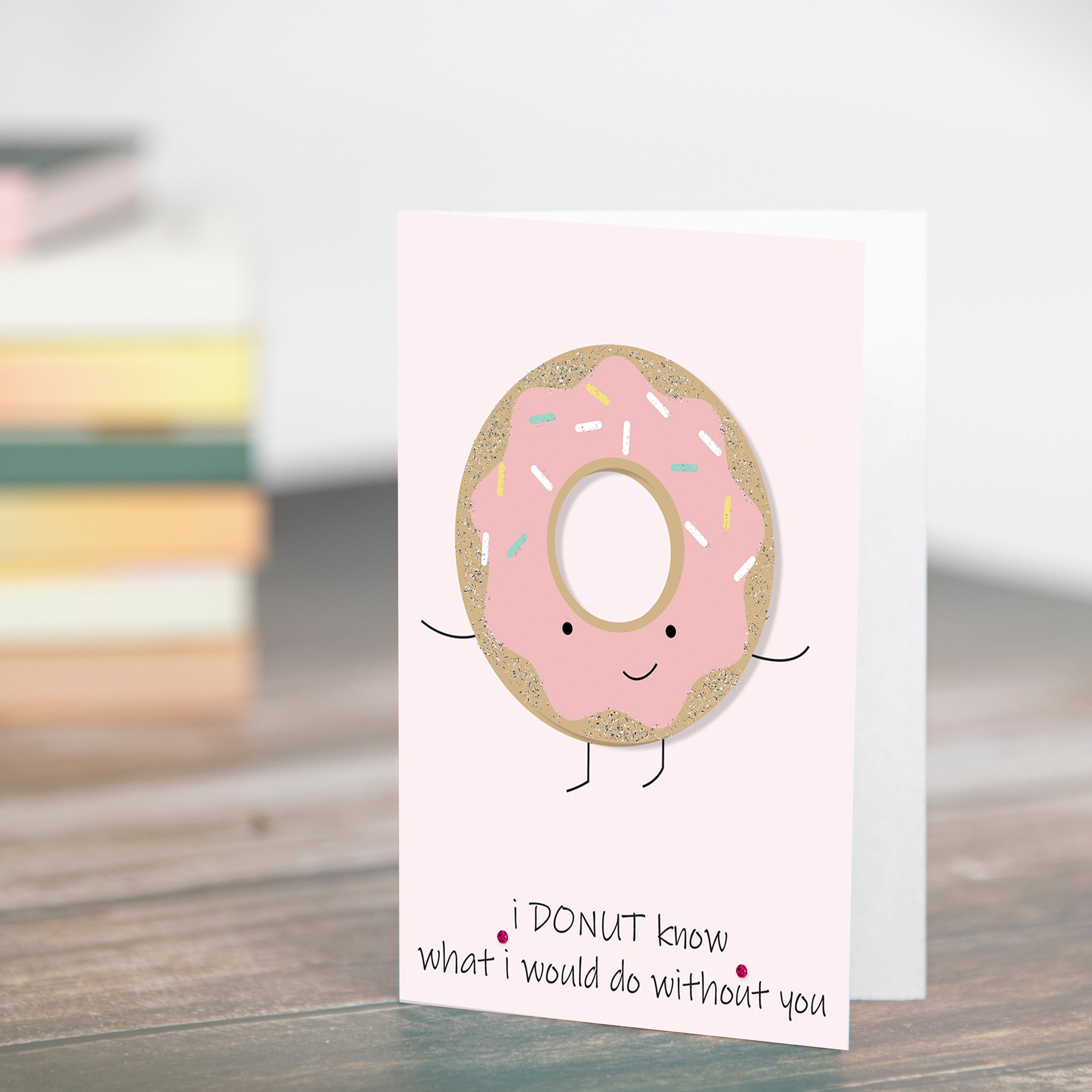 Greeting Card & Envelope Donut Know 4 X 6Inch Approx