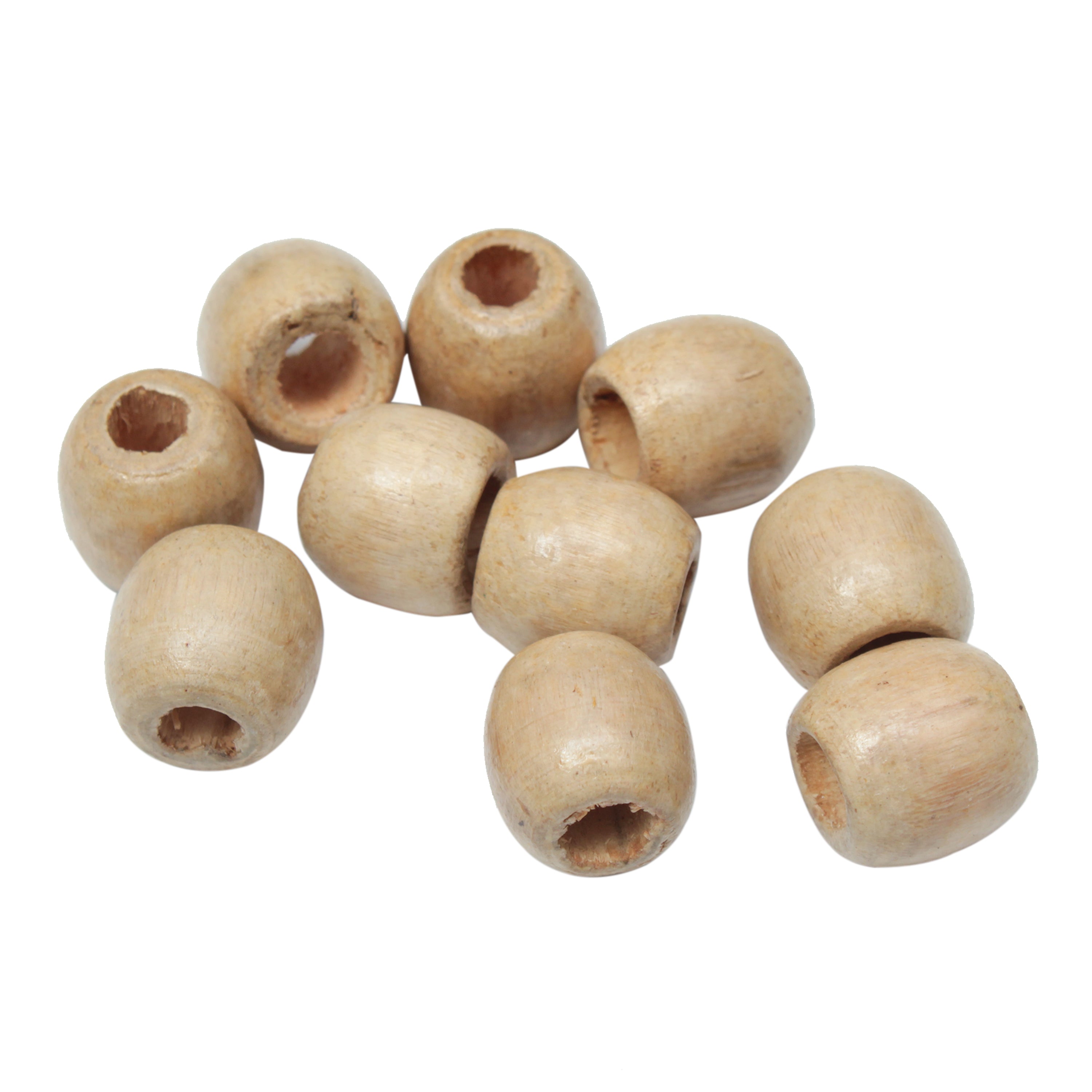 Wooden Beads 16Mm Oval Polished 10Pcs