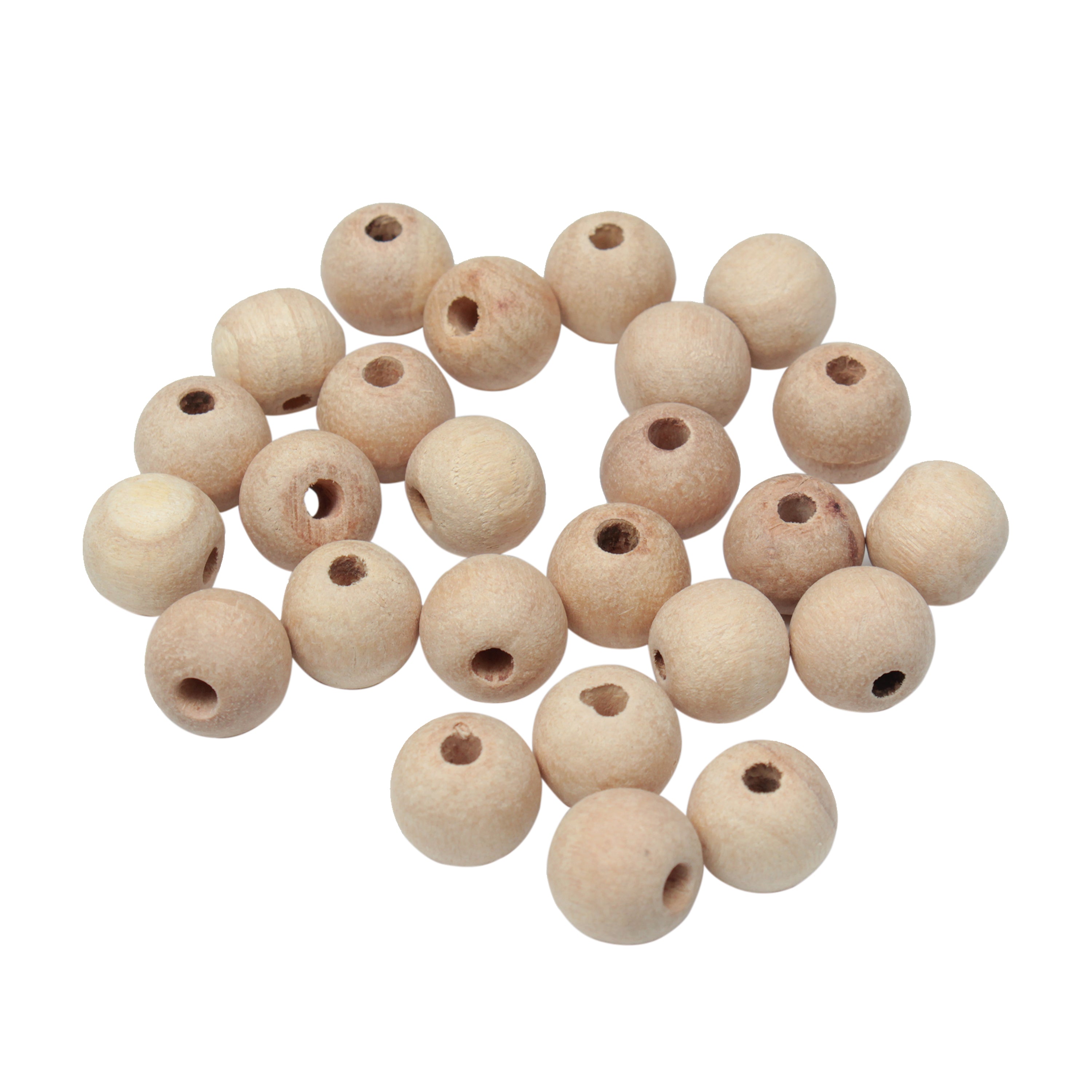 Wooden Beads 15Mm Natural 25Pcs