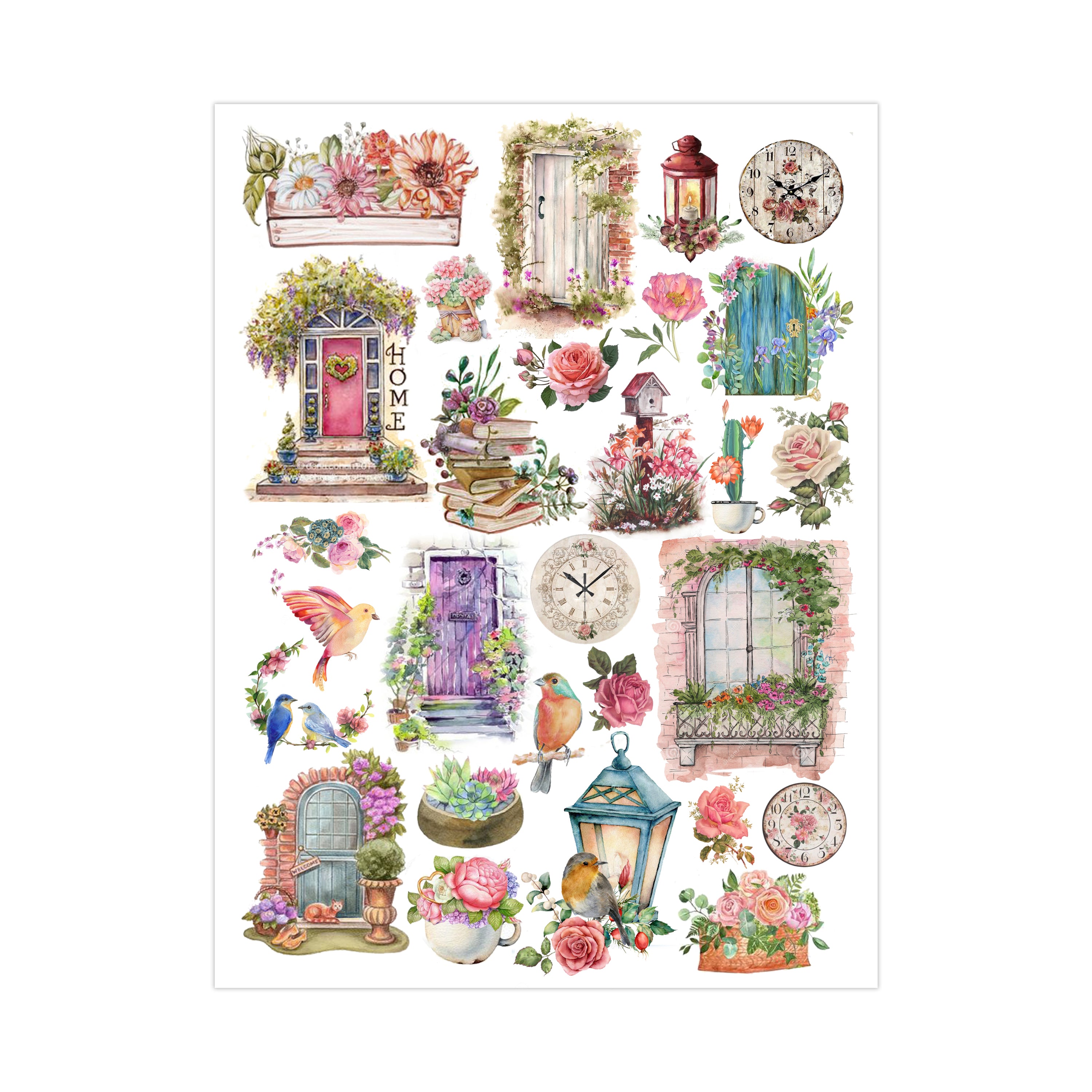 Deco Transfer Sheet Doors & Windows 10Inch X 7.5Inch 1Pc Lb