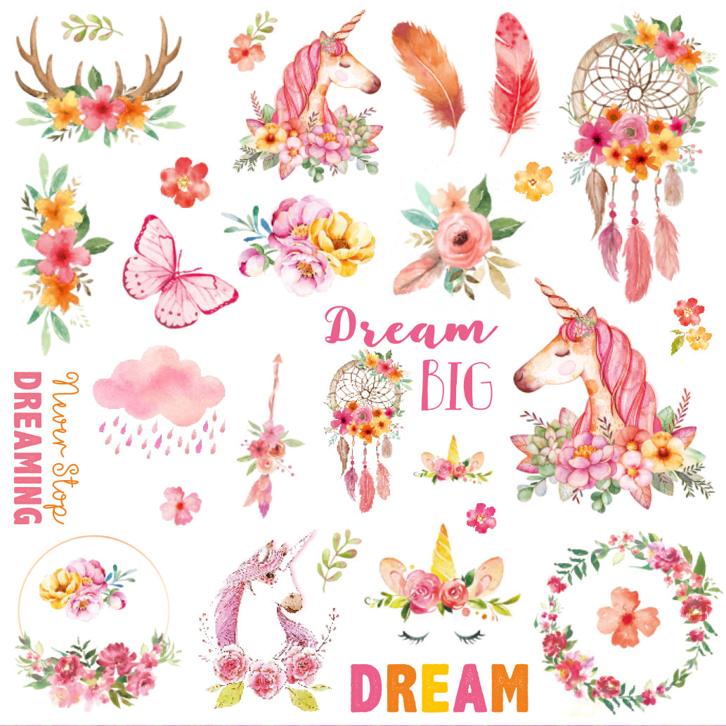 Boho Dreams Ephemera Stickers 60pcs