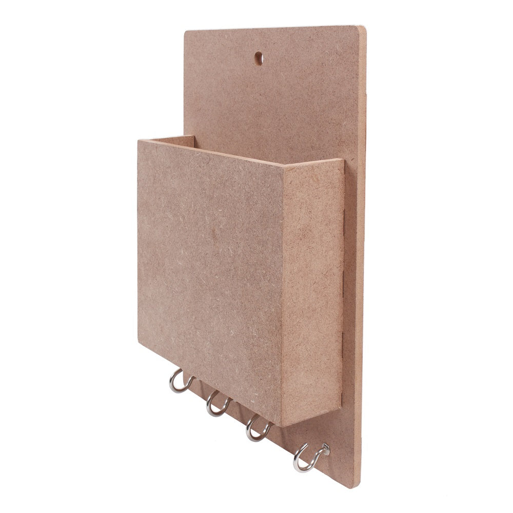 MDF Multipurpose Key Holder With Storage Compartment 10 X 7.5Inch 1Pc Lb