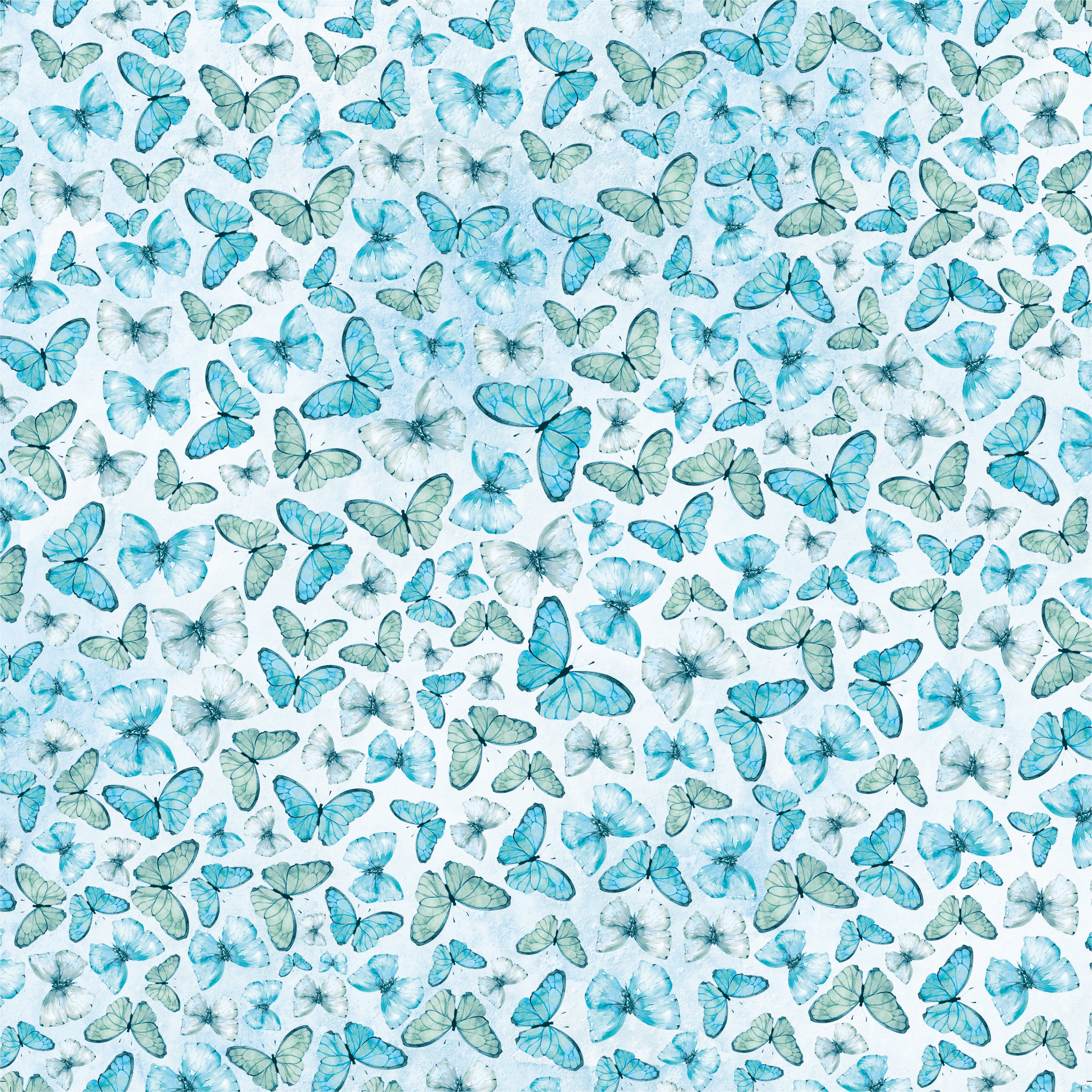 Paper Pack 12In X 12In Aqua Medley,250 gsm 12Sheets