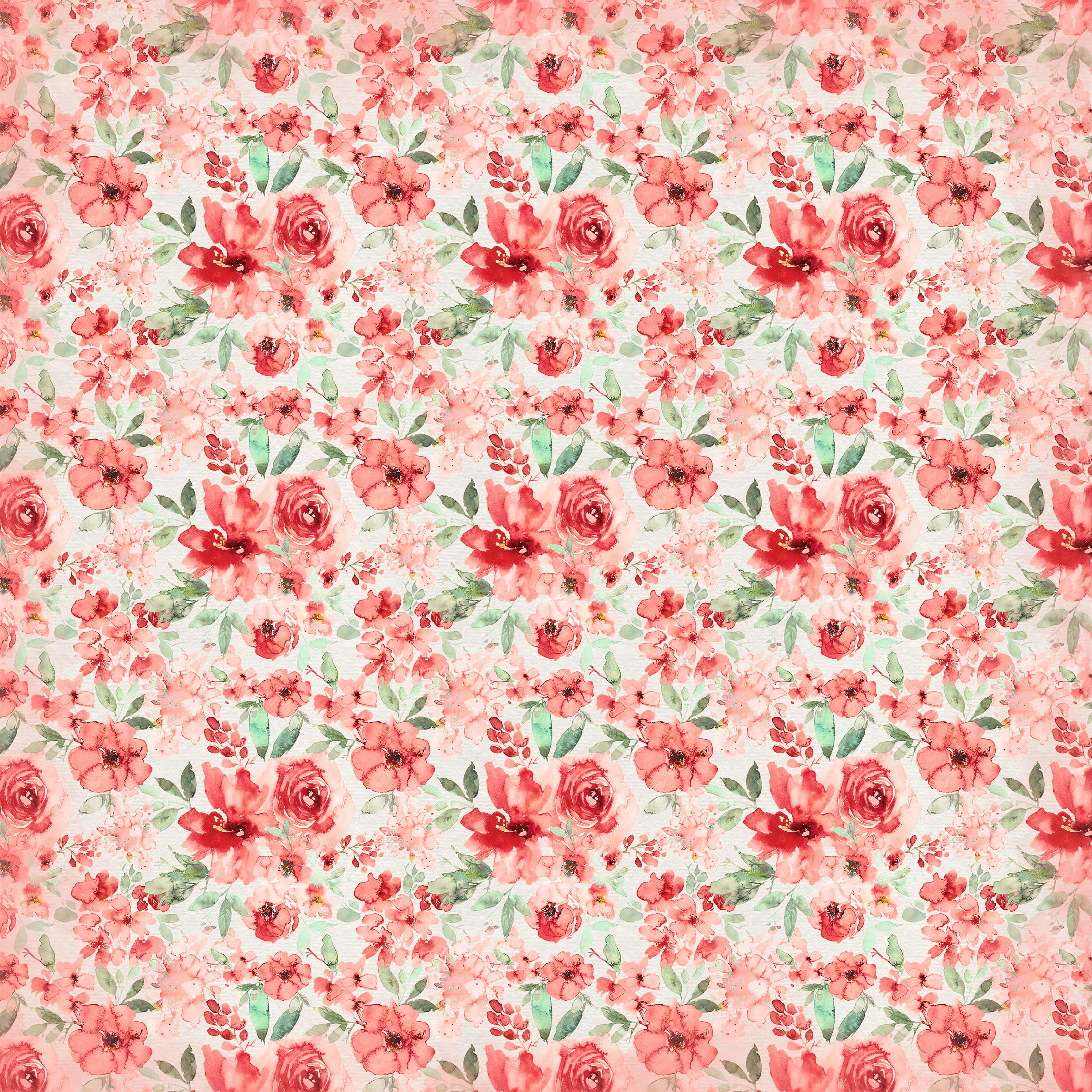 Paper Pack 12In X 12In Poppies & Roses 12 Sheets 250Gsm Lb