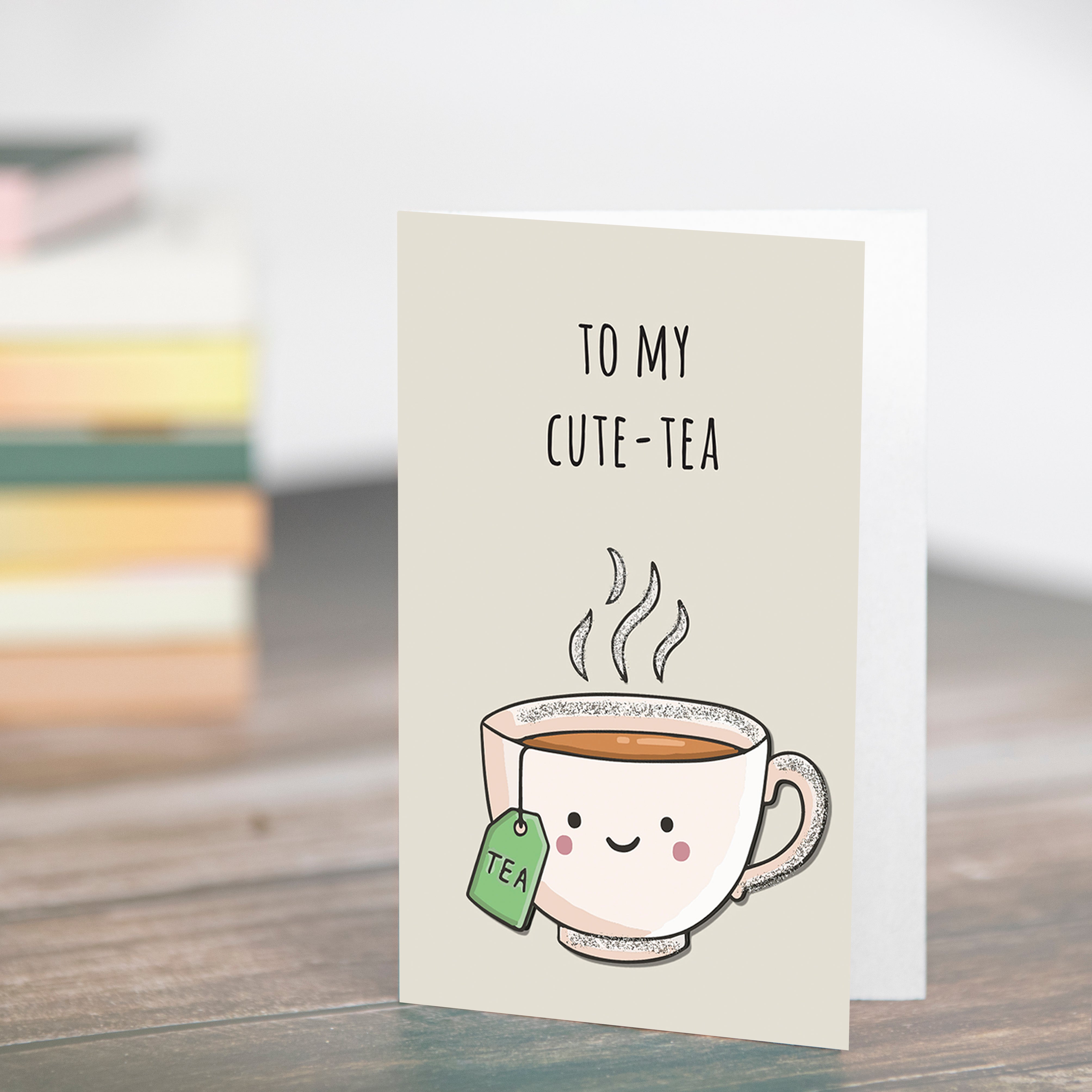 Greeting Card & Envelope My Cute-Tea 4 X 6Inch Approx