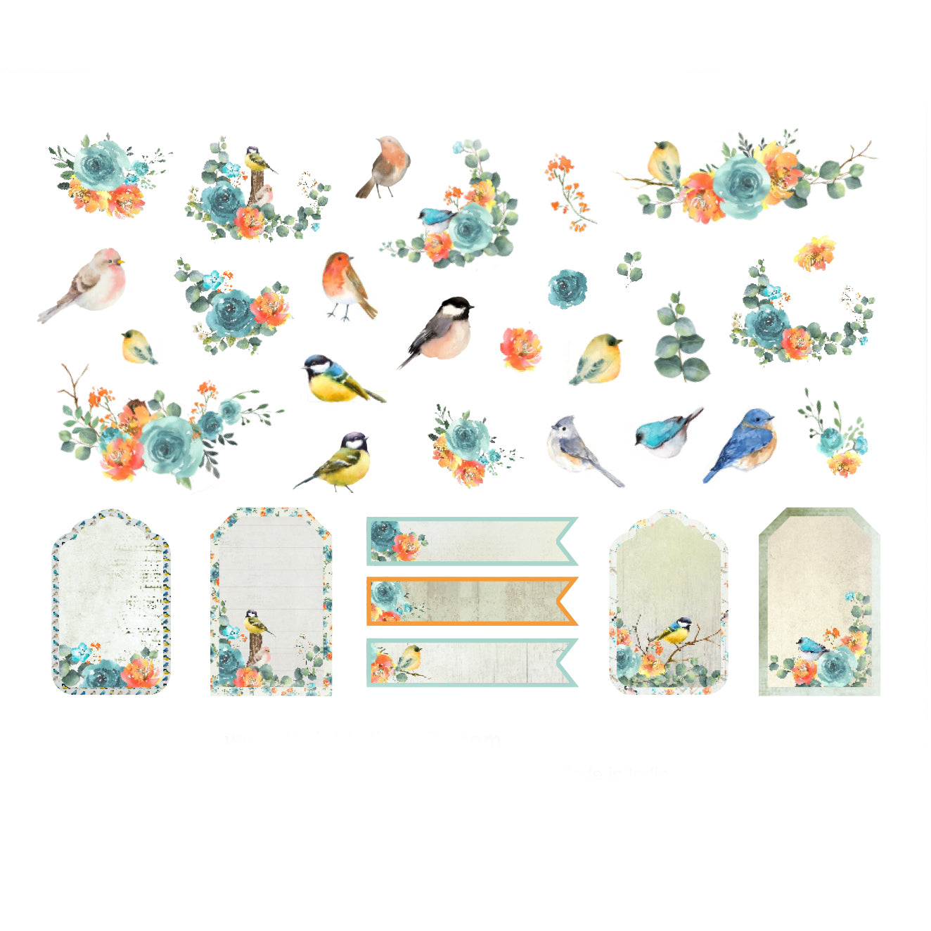 Woodland Stories Ephemera Stickers 66pcs