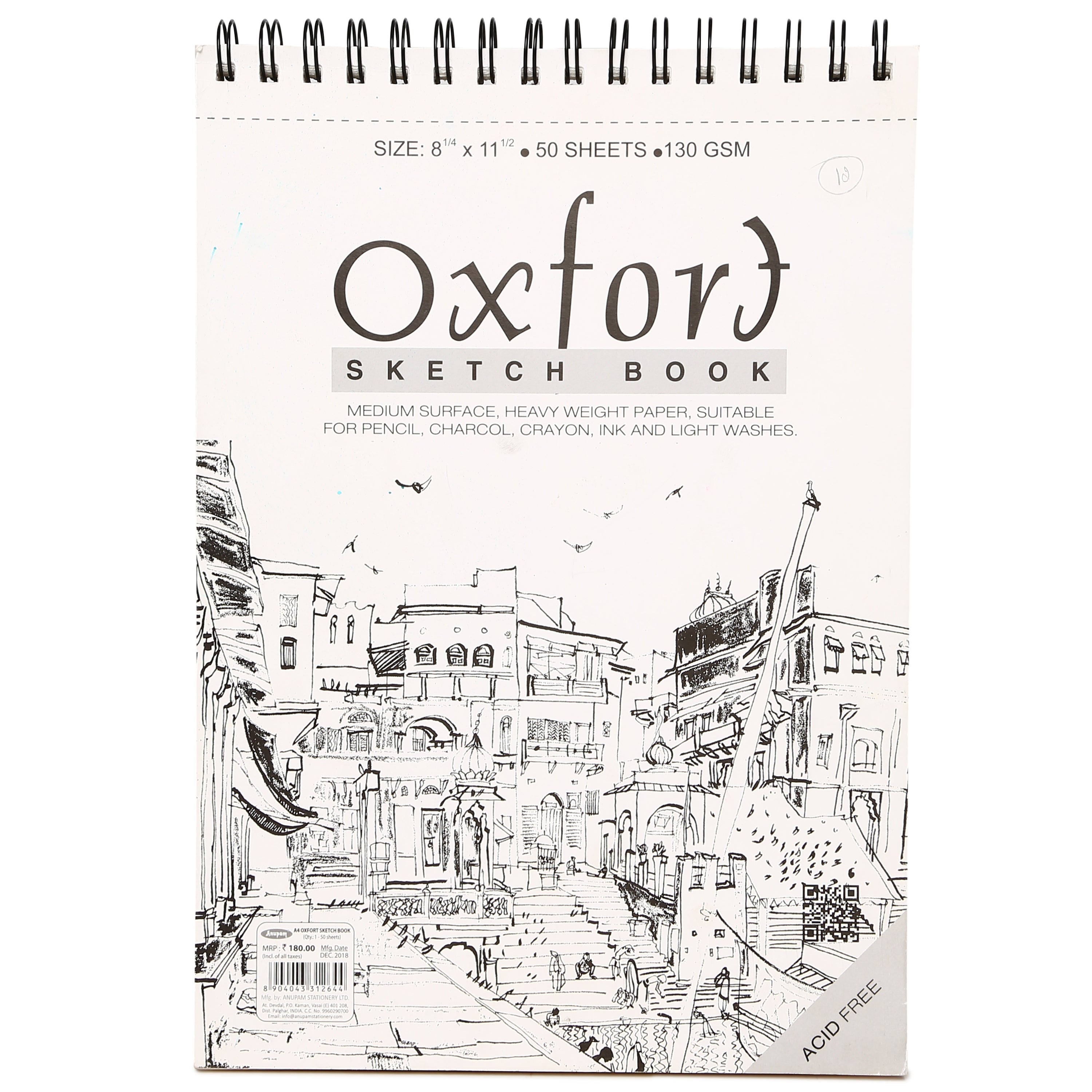ANUPAM A3 Oxfort Sketch Book with Drawing Pencils