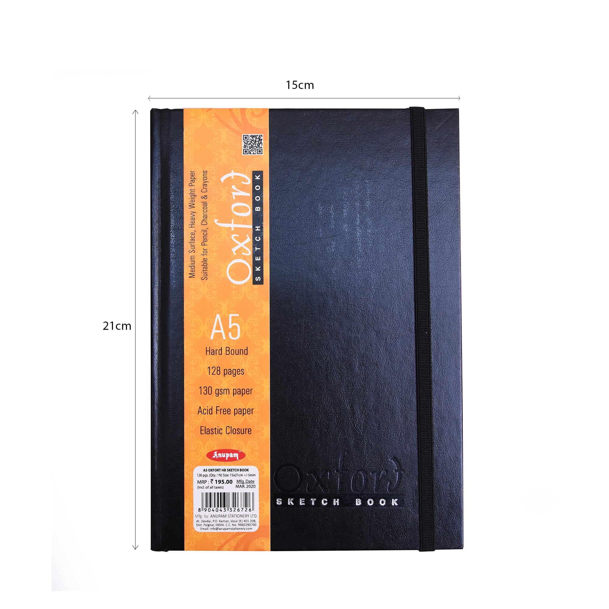 Oxford Sketch Drawing Book Hard Bound A5 140Gsm 124Pages An