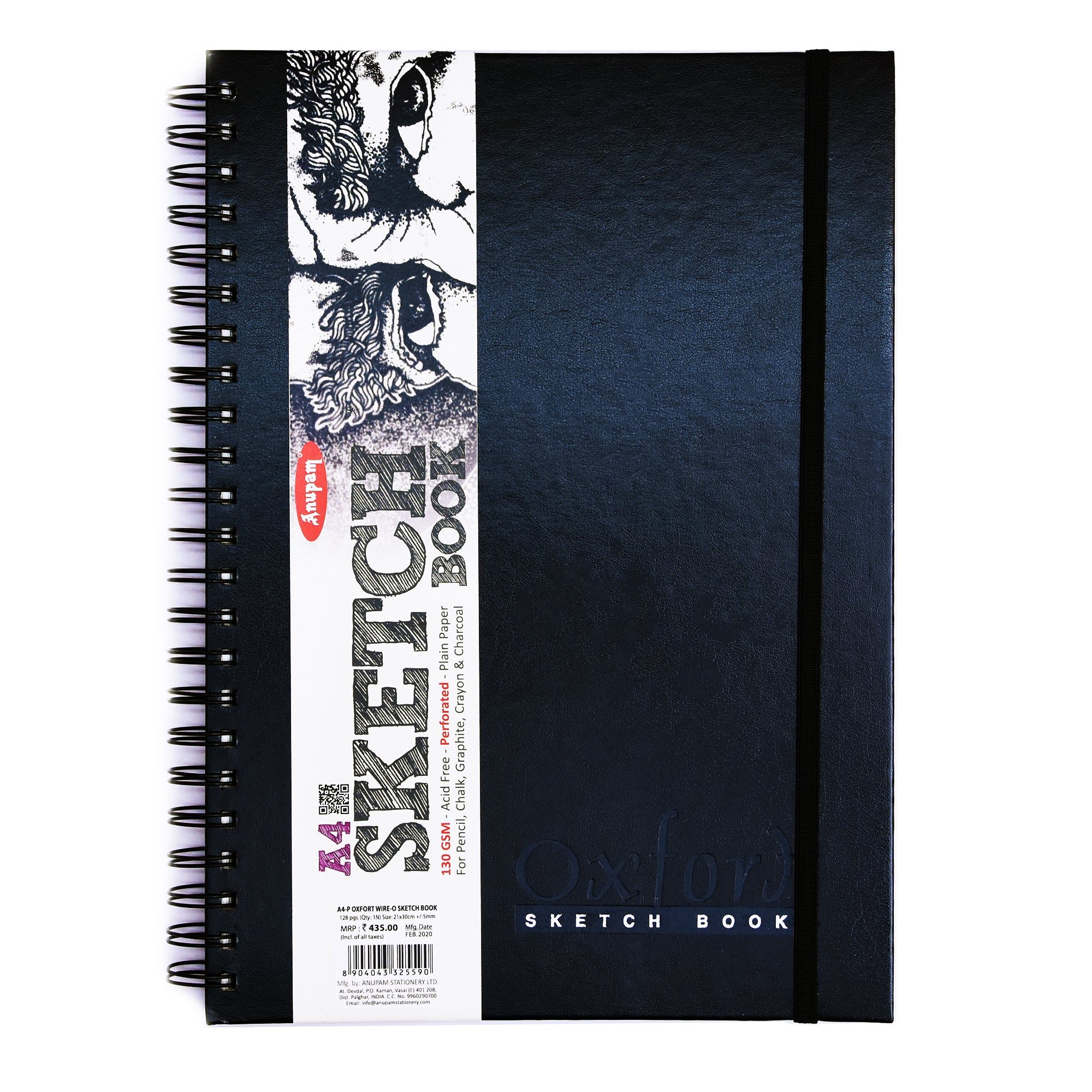 Oxford Sketch Drawing Book Wireo Bound A4 140Gsm Portrait 128Pages An
