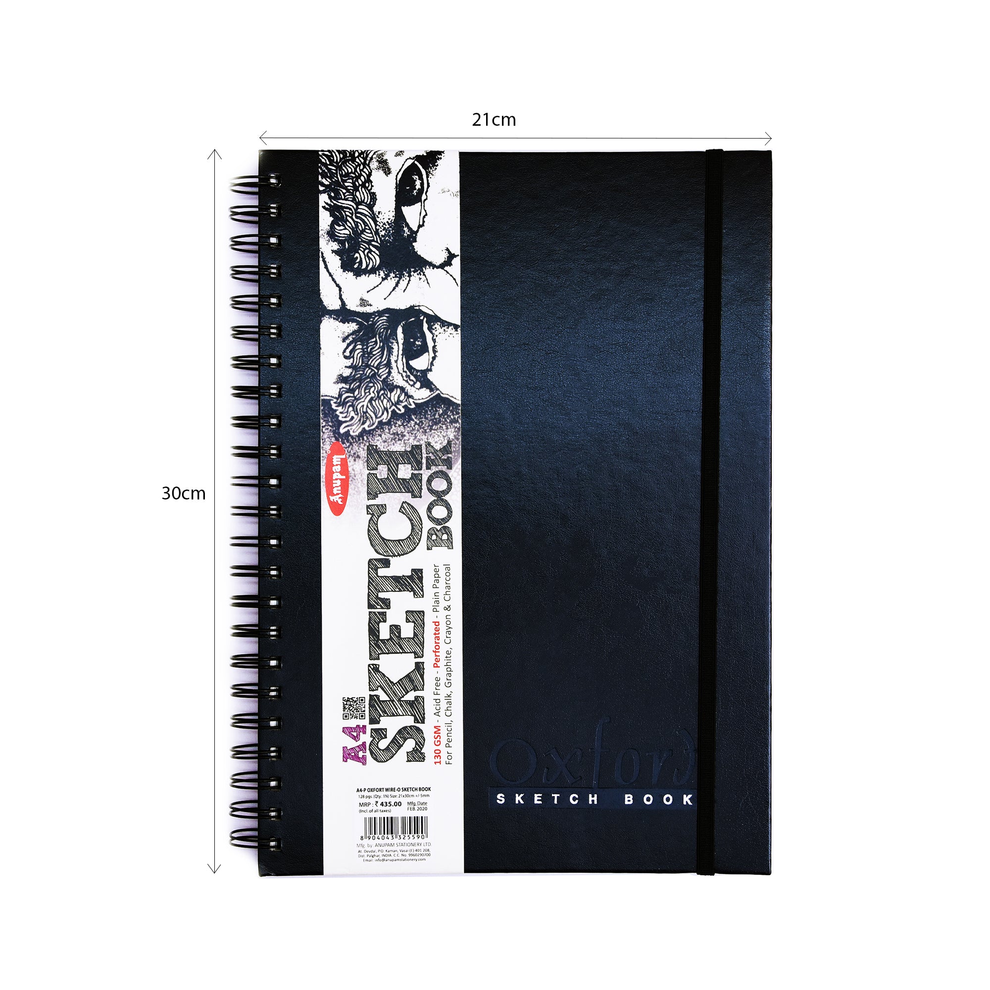 Oxford Sketch Drawing Book Wireo Bound A4 140Gsm Portrait 128Pages An