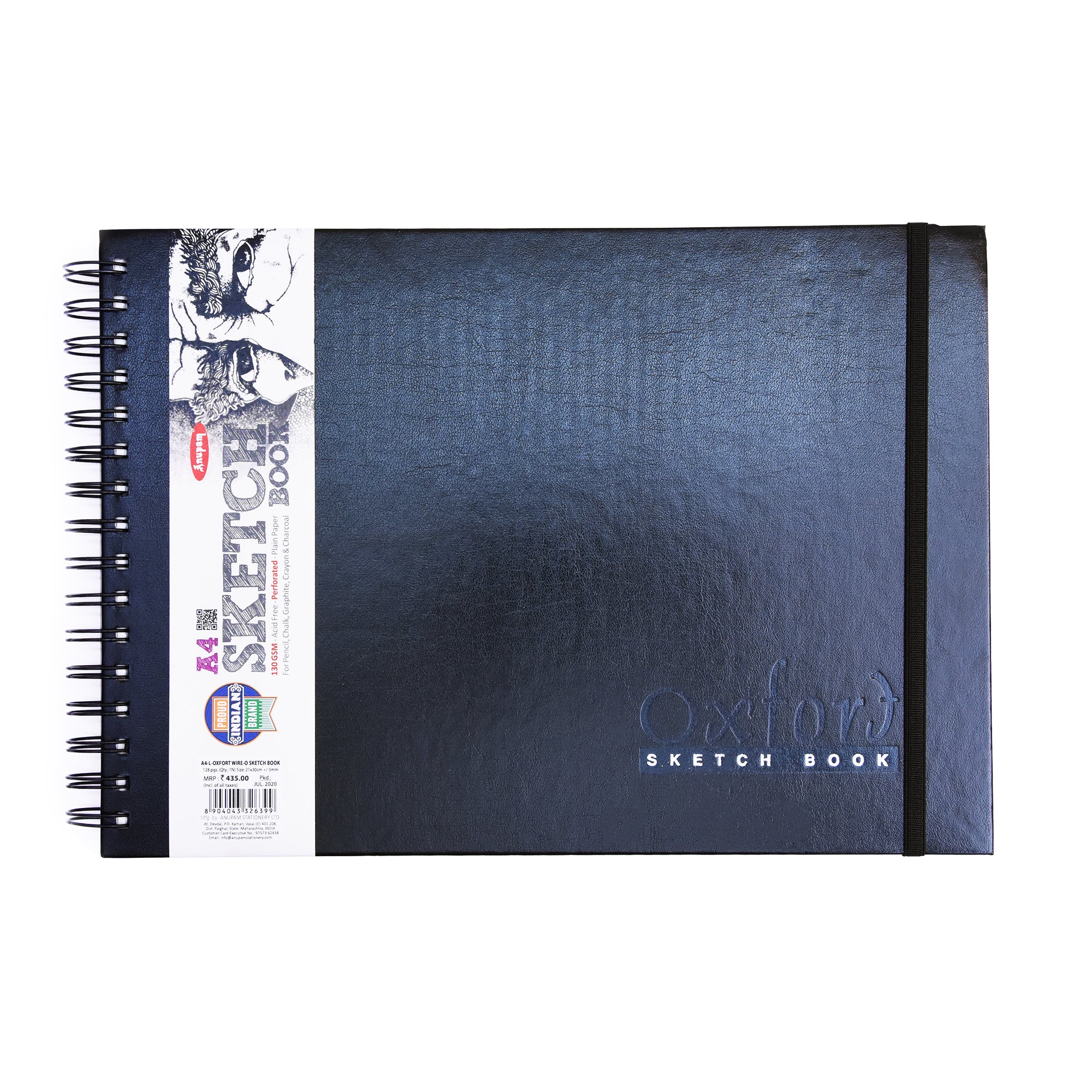 Oxford Sketch Drawing Book Wireo Bound A4 140Gsm Landsacpe 128Pages An