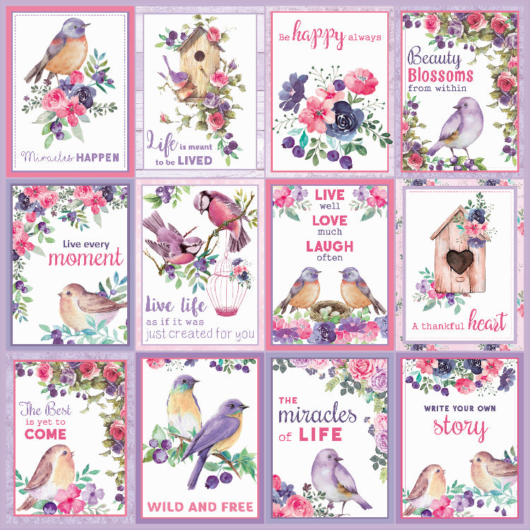 Paper Pack 6In X 6In 12Desx2 Birds And Berries 24Sheet Lb