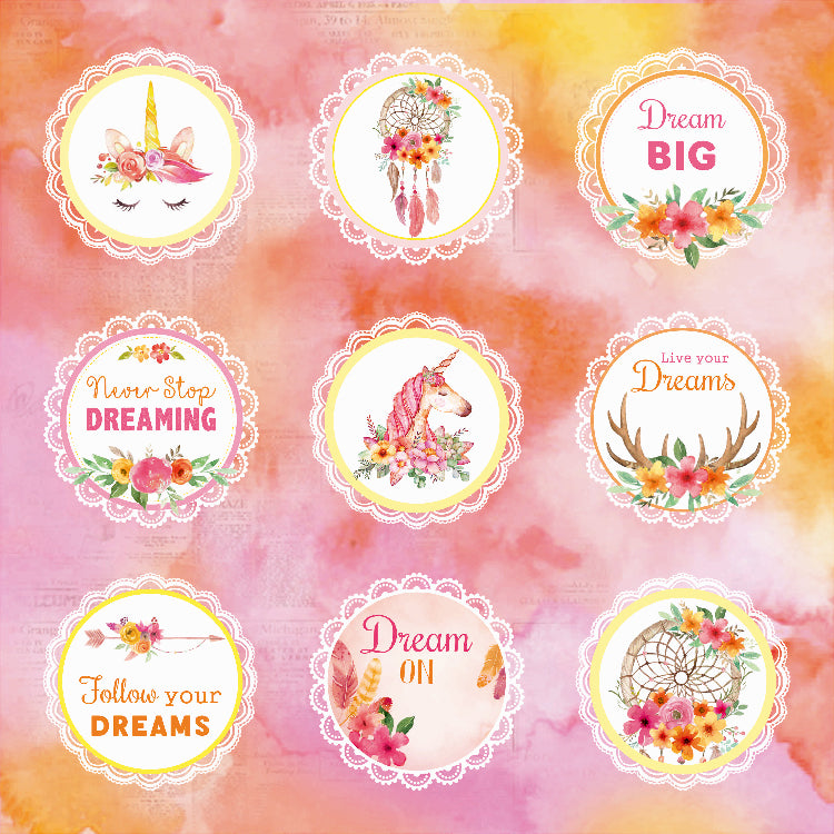 Paper Pack 6In X 6In 12Desx2 Boho Vibes(Dreams) 24Sheet Lb