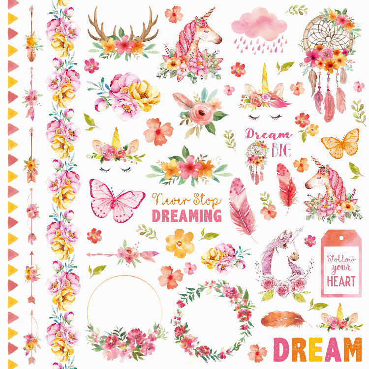 Paper Pack 6In X 6In 12Desx2 Boho Vibes(Dreams) 24Sheet Lb