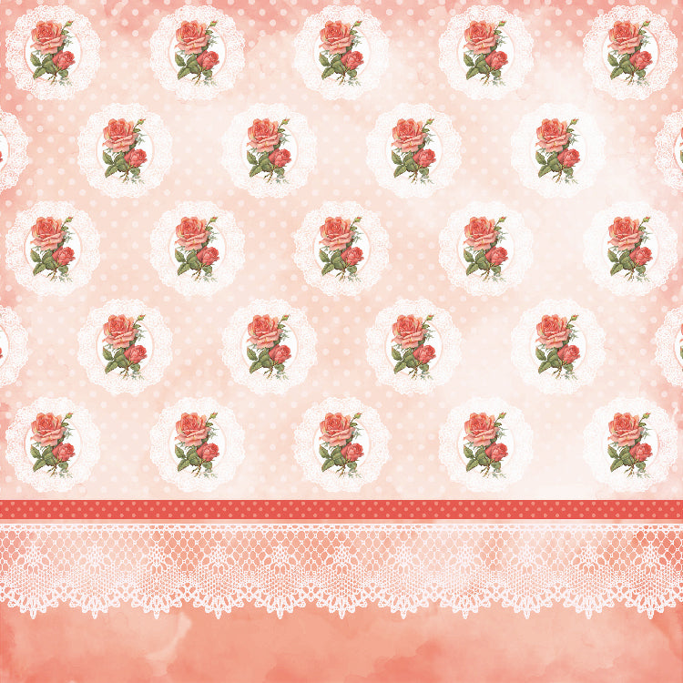 Paper Pack 6In X 6In 12Des X 2 Poppies & Roses 24 Sheets 250Gsm Lb