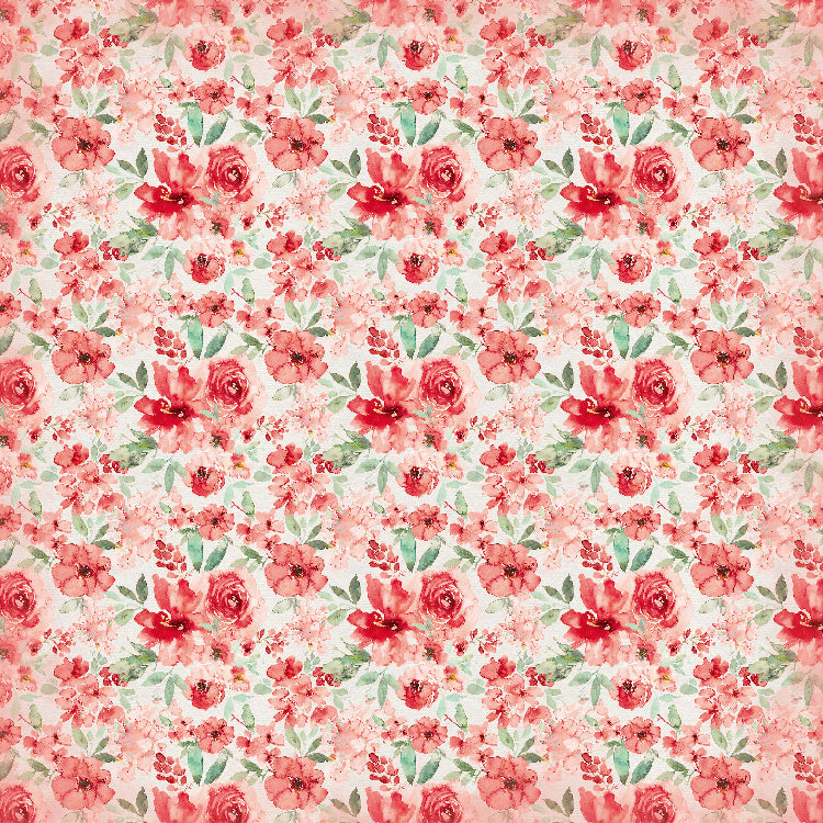 Paper Pack 6In X 6In 12Des X 2 Poppies & Roses 24 Sheets 250Gsm Lb