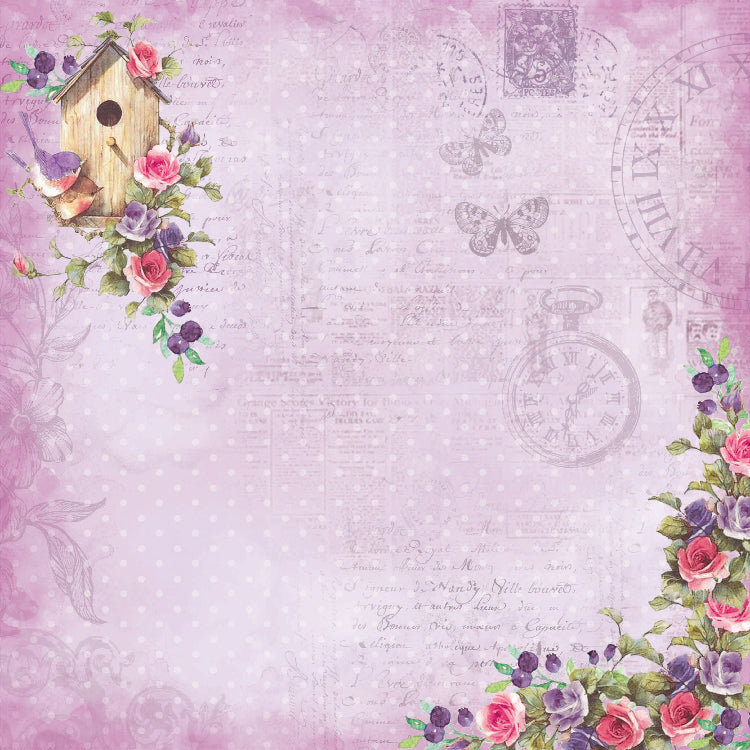 Paper Pack 6In X 6In 12Desx2 Birds And Berries 24Sheet Lb