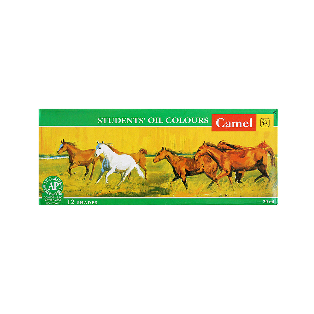 Camel Students Oil Colours Set - 12 shades of 9ml each