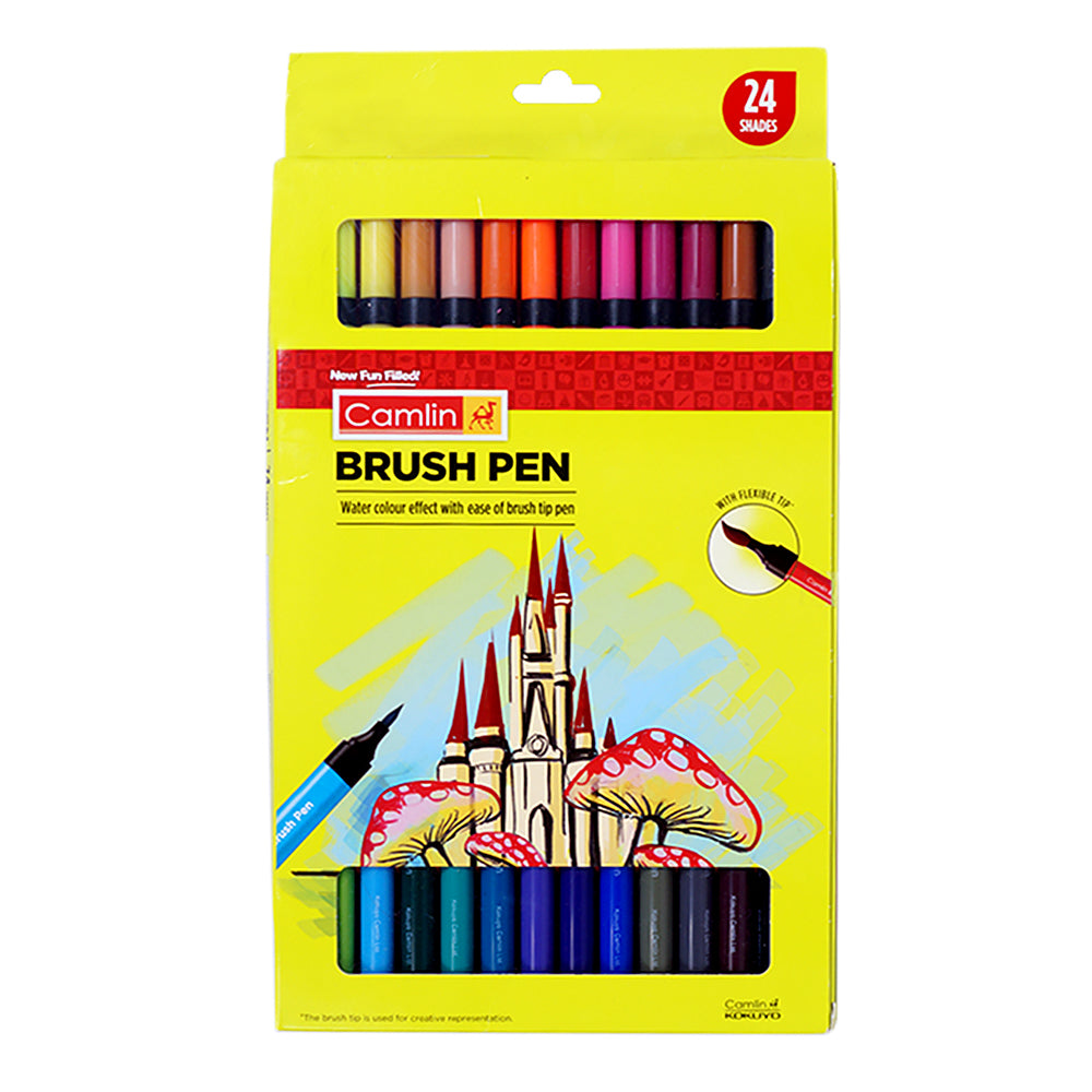 Brush Pens 24 Shades 1Pk Blister Camlin