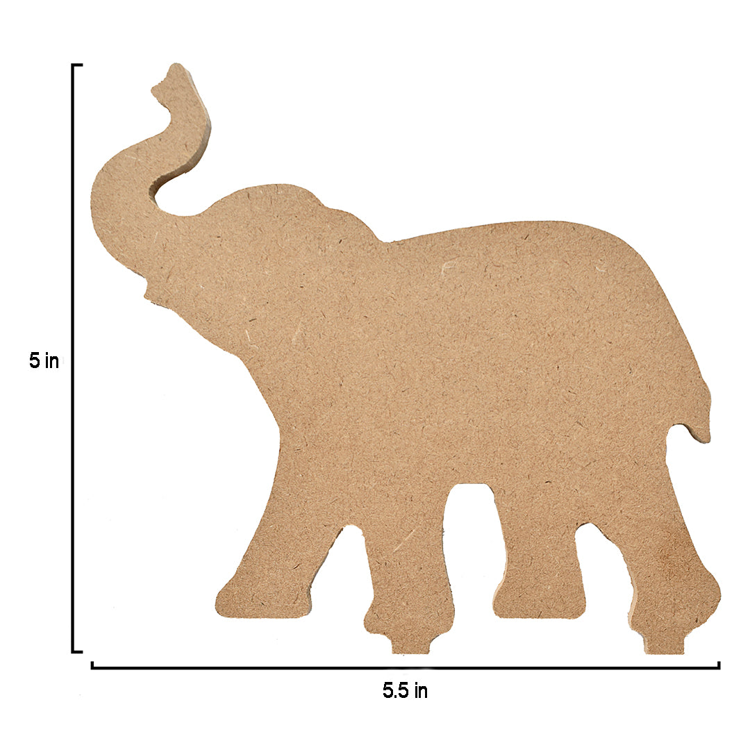 MDF Standing Elephant W5.5 X H5Inch 5.5Mm Thick 1Pc Lb