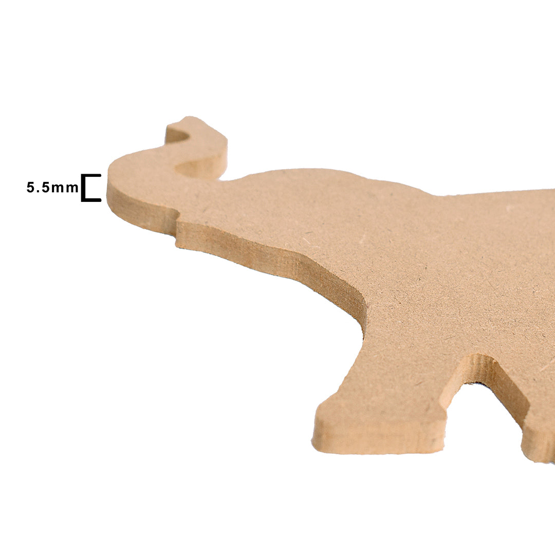 MDF Standing Elephant W5.5 X H5Inch 5.5Mm Thick 1Pc Lb