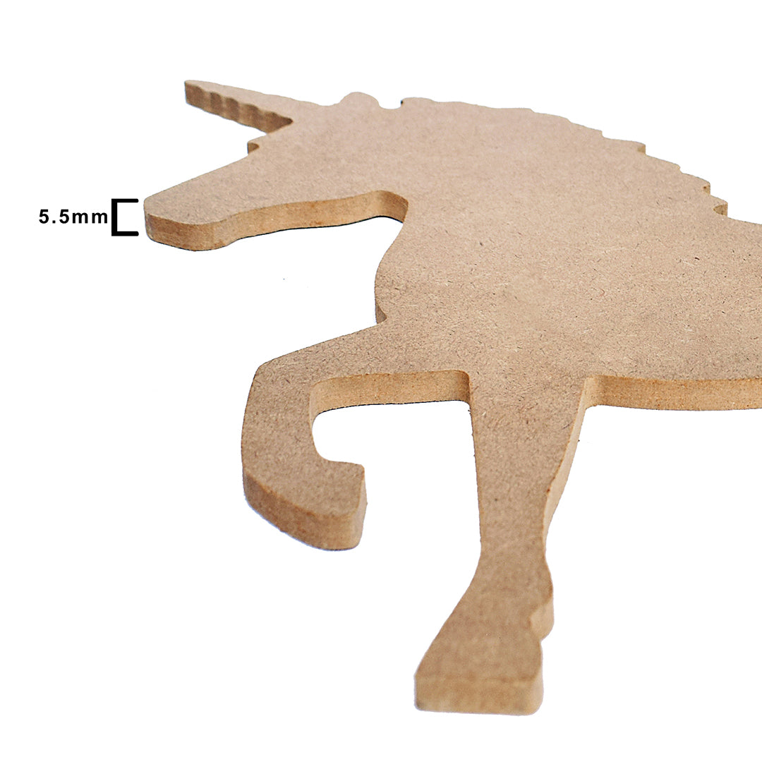MDF Standing Unicorn W5.5 X H4Inch 5.5Mm Thick 1Pc Lb
