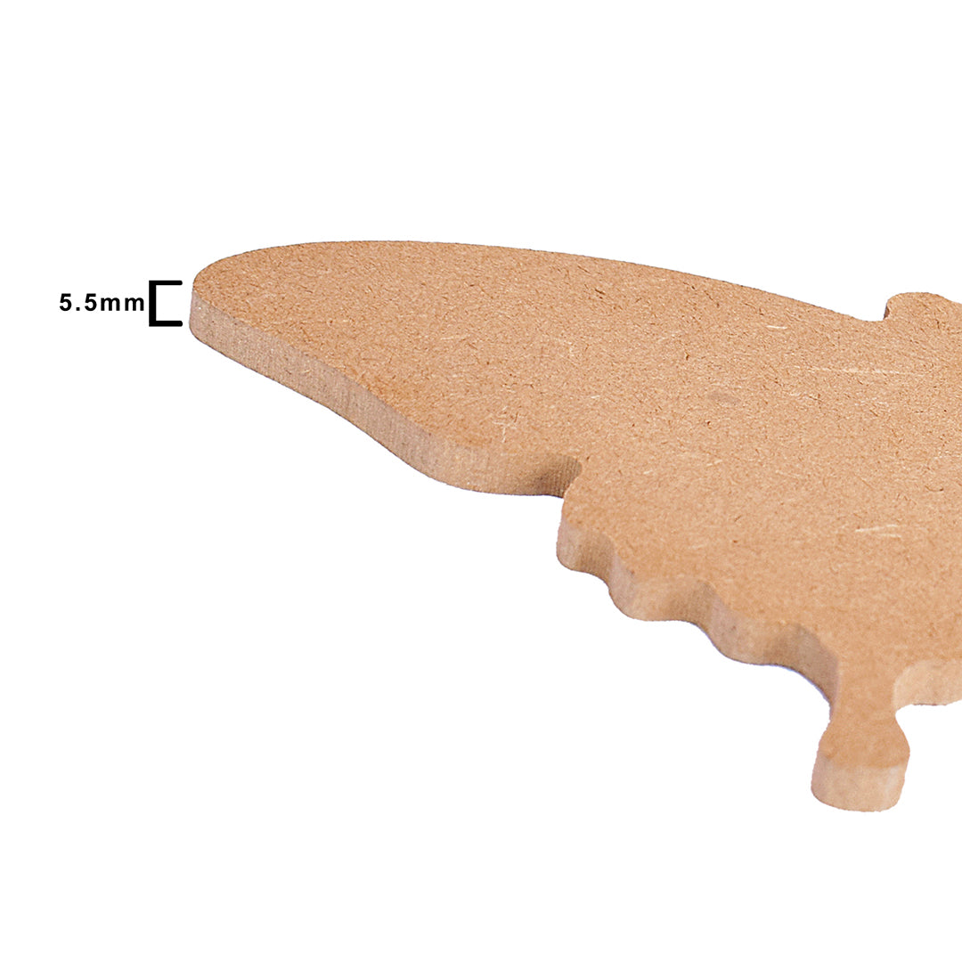 MDF Butterfly W6.5 X H4.5Inch 5.5Mm Thick 1Pc Lb