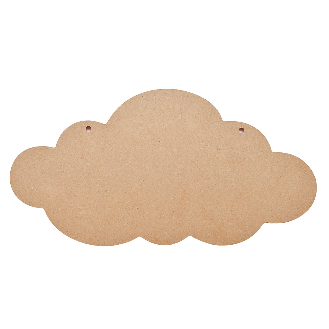 MDF Name Board Cloud W15.75 X H8Inch 5.5Mm Thick 1Pc Lb