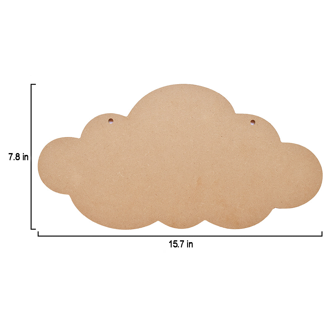 MDF Name Board Cloud W15.75 X H8Inch 5.5Mm Thick 1Pc Lb