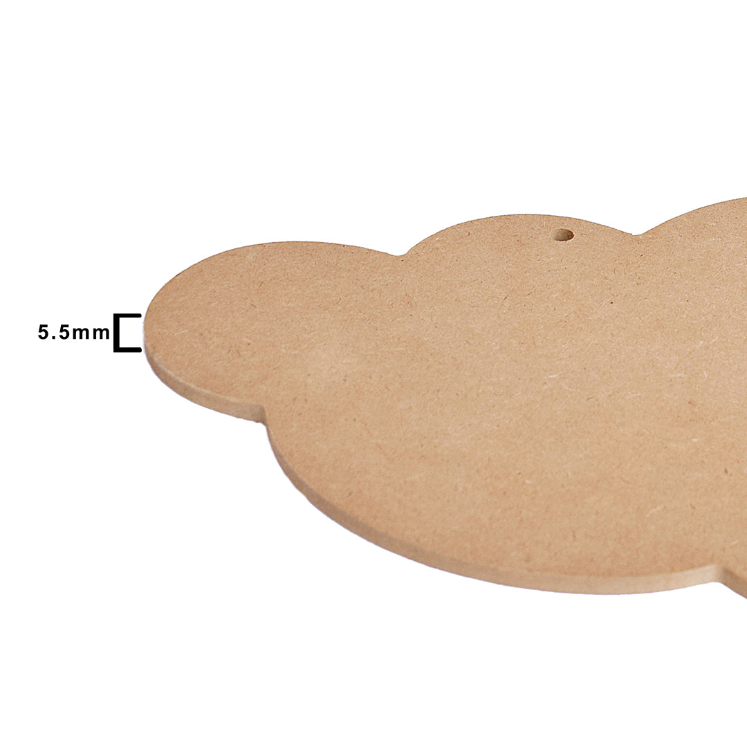 MDF Name Board Cloud W15.75 X H8Inch 5.5Mm Thick 1Pc Lb