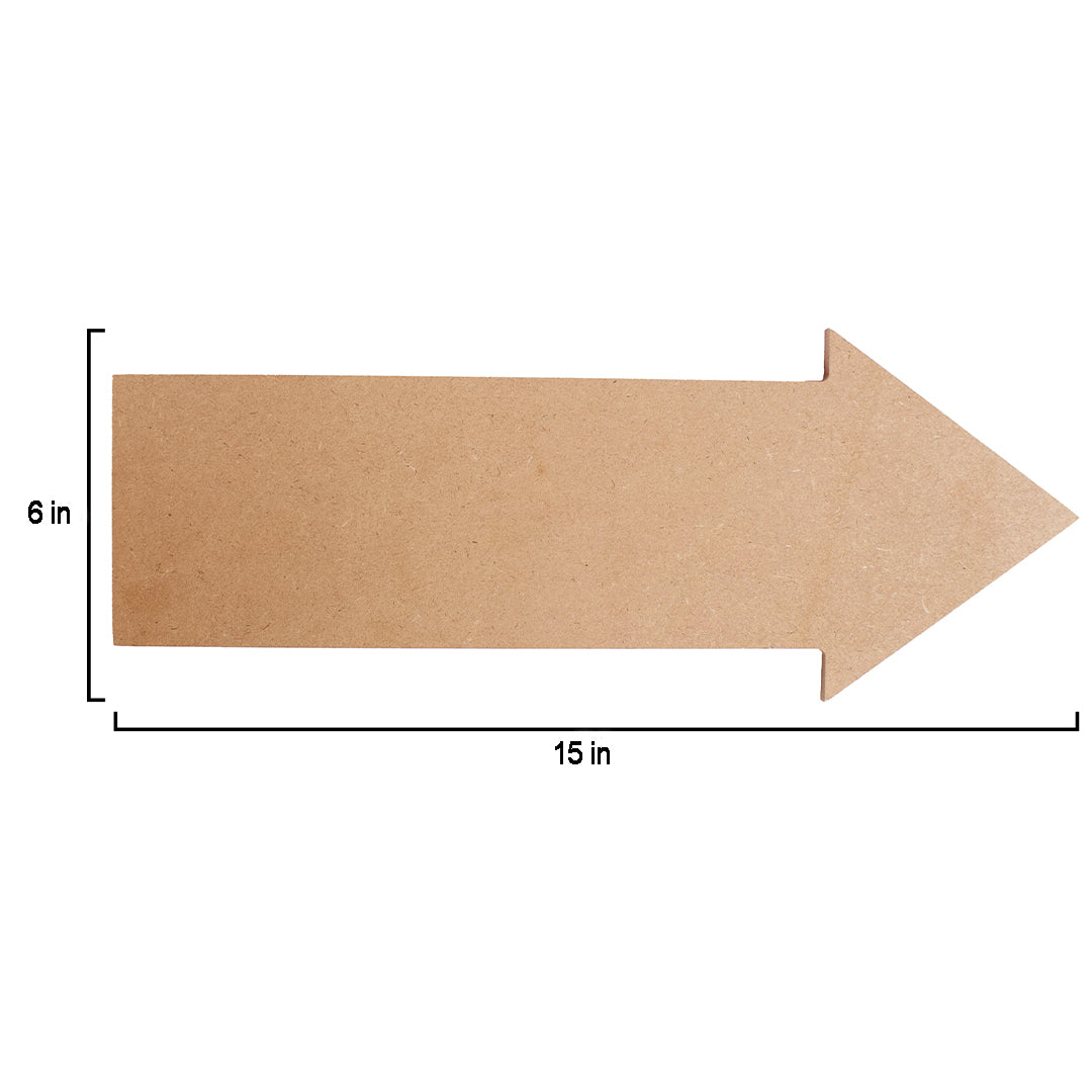 MDF Name Board Arrow W15 X H6Inch 5.5Mm Thick 1Pc Lb
