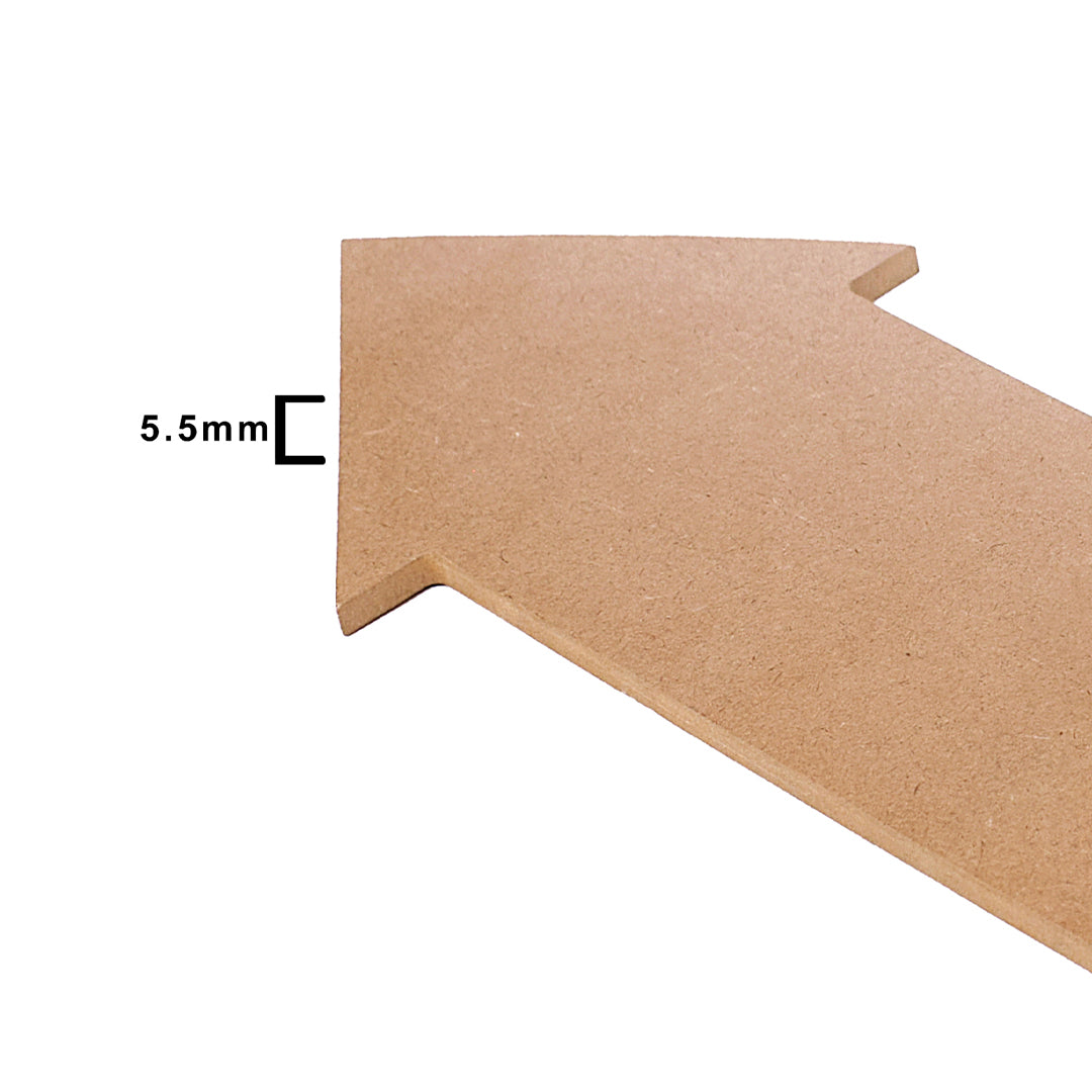 MDF Name Board Arrow W15 X H6Inch 5.5Mm Thick 1Pc Lb