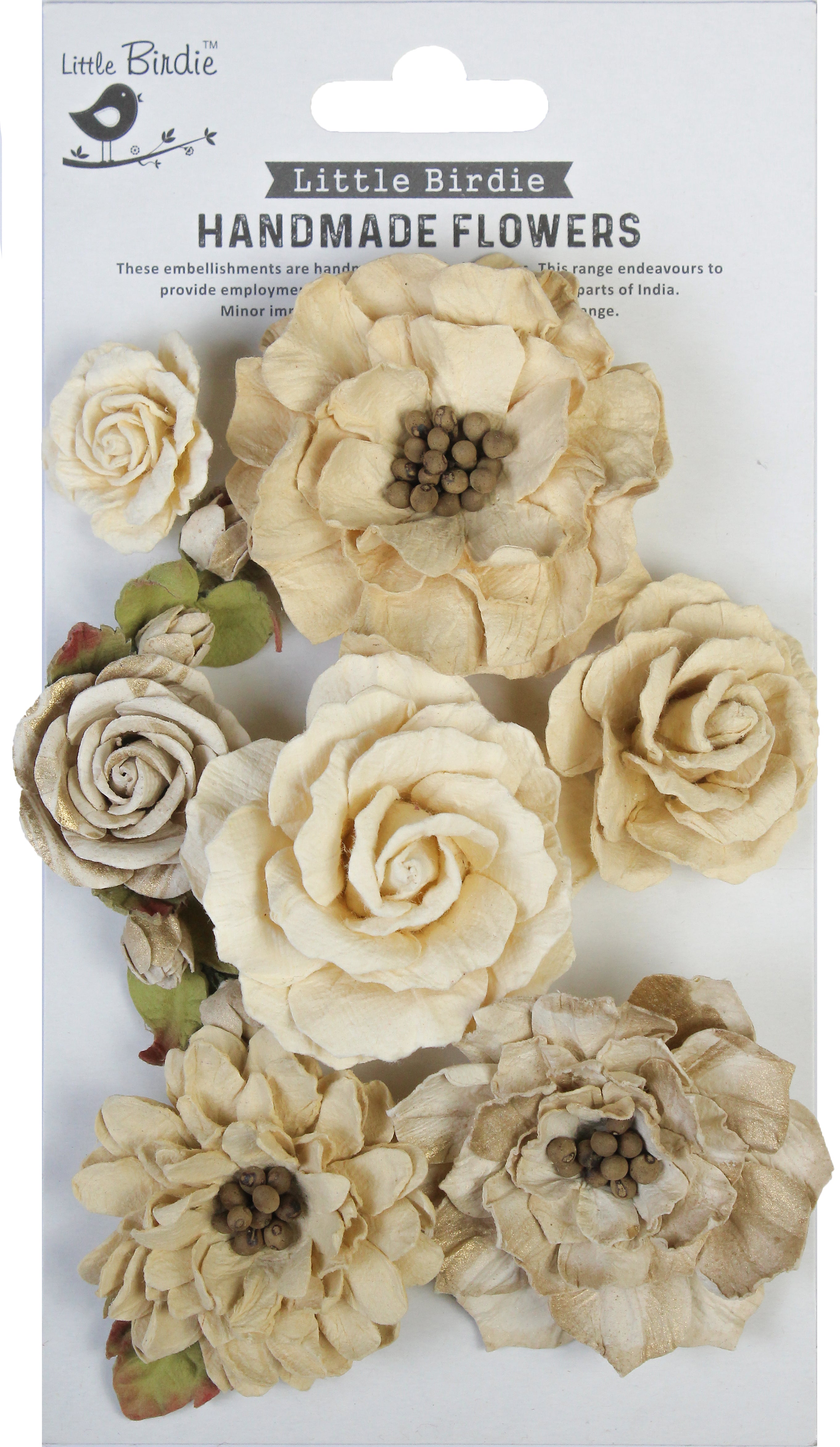 Handmade Flowers Lolita Ivory Pearl 7Pc