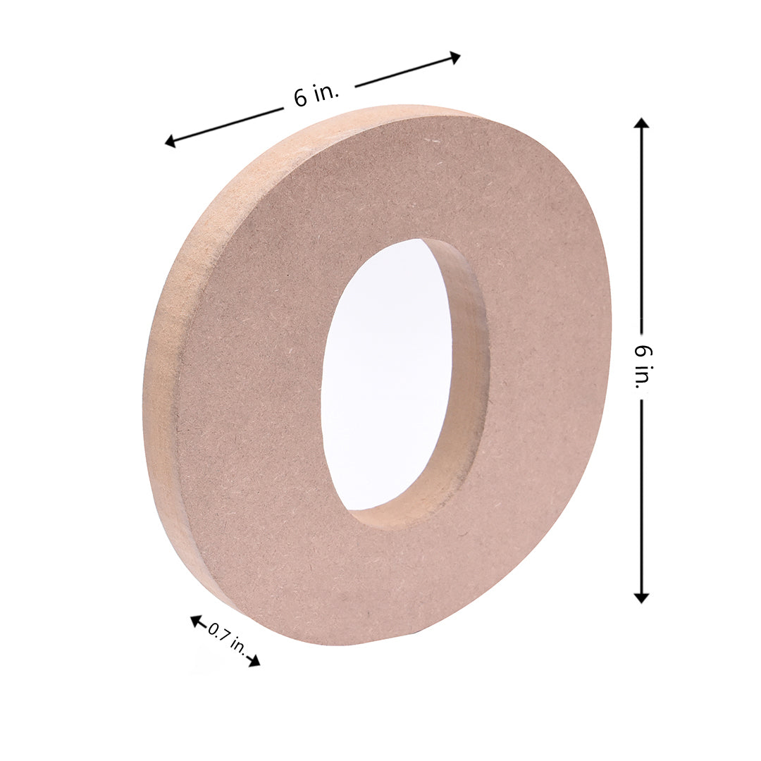 MDF Alphabet O W6 X H6Inch 18Mm Thick 1Pc Lb