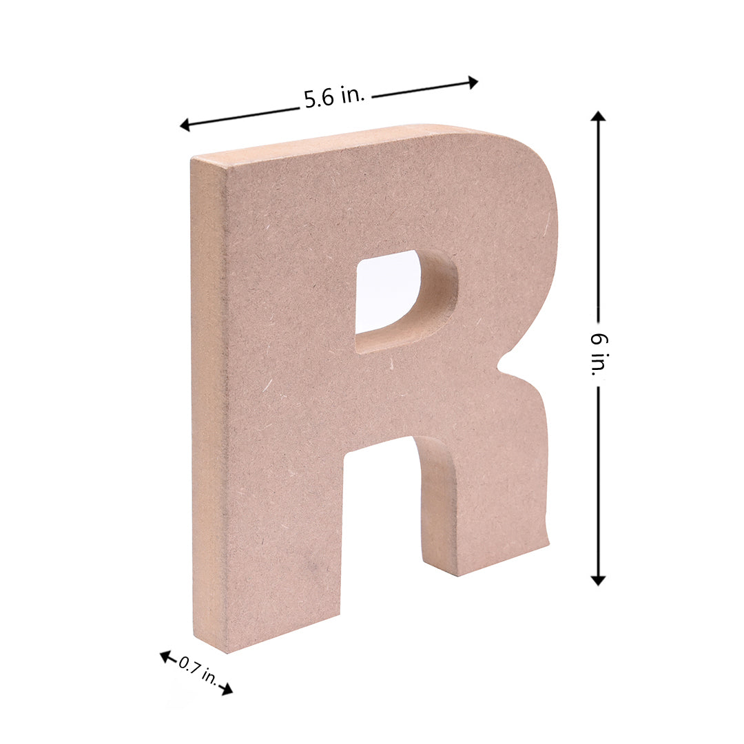 MDF Alphabet R W5.6 X H6Inch 18Mm Thick 1Pc Lb