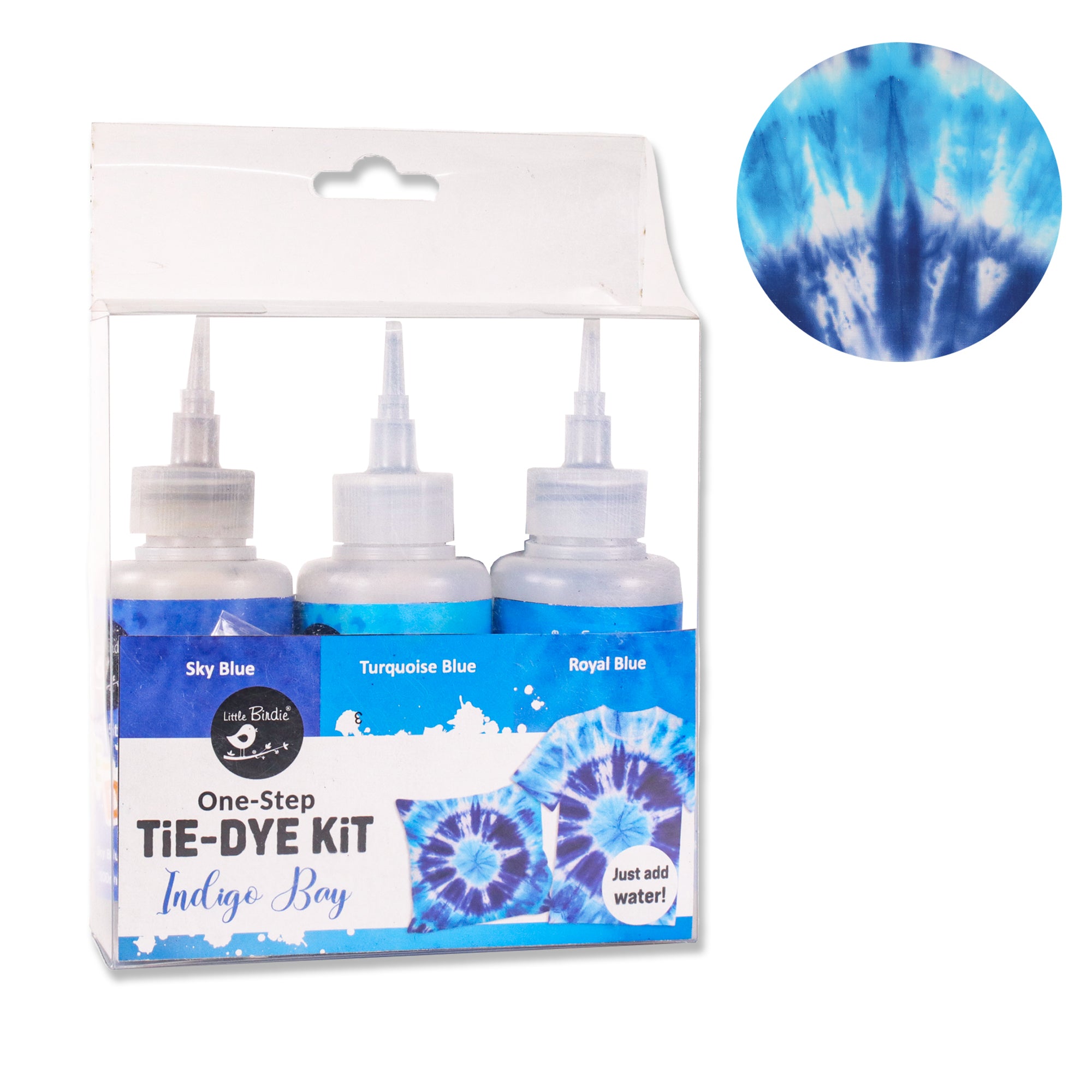 One Step Tie Dye Indigo Bay Kit Acetate Box Lb
