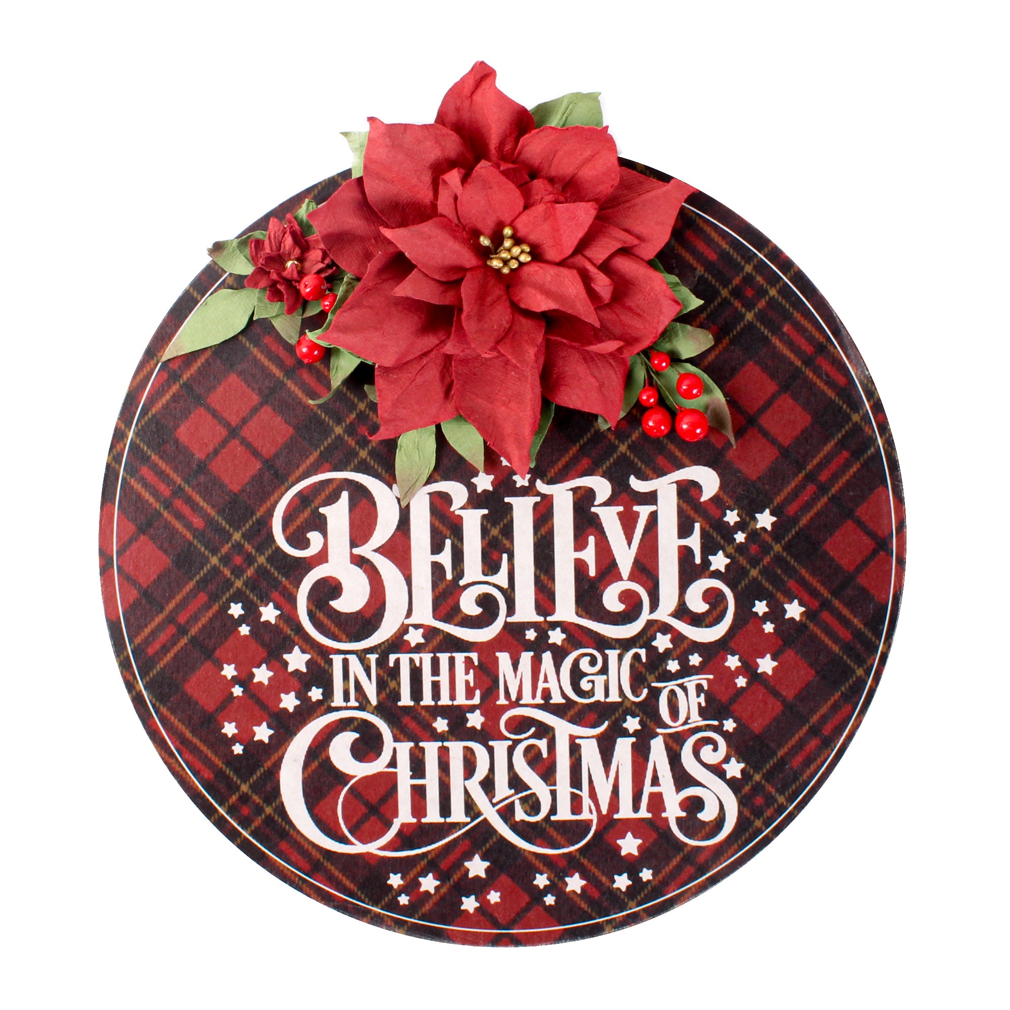 Christmas Wall Decor Believe in the Magic 10 x 10Inch 1Pc