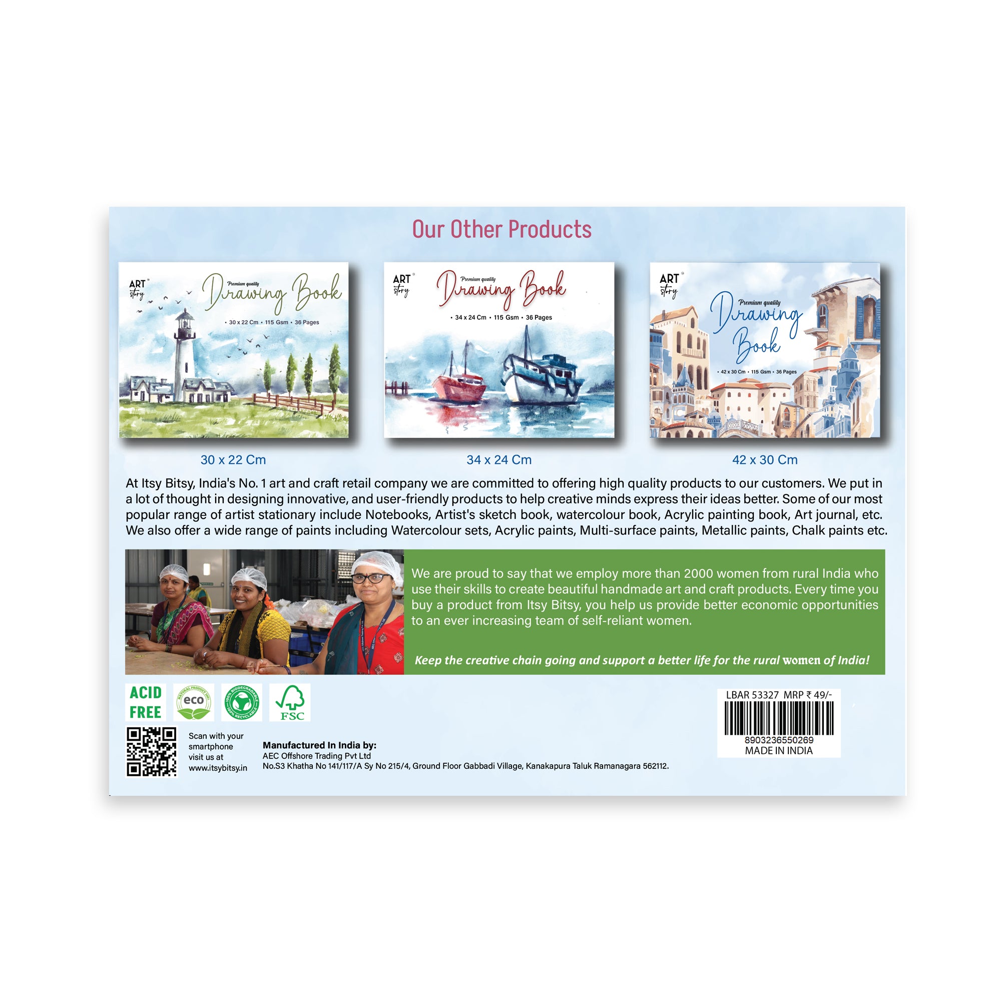 Drawing Book Premium Quality 24 X 18Cm 115Gsm 36Pages